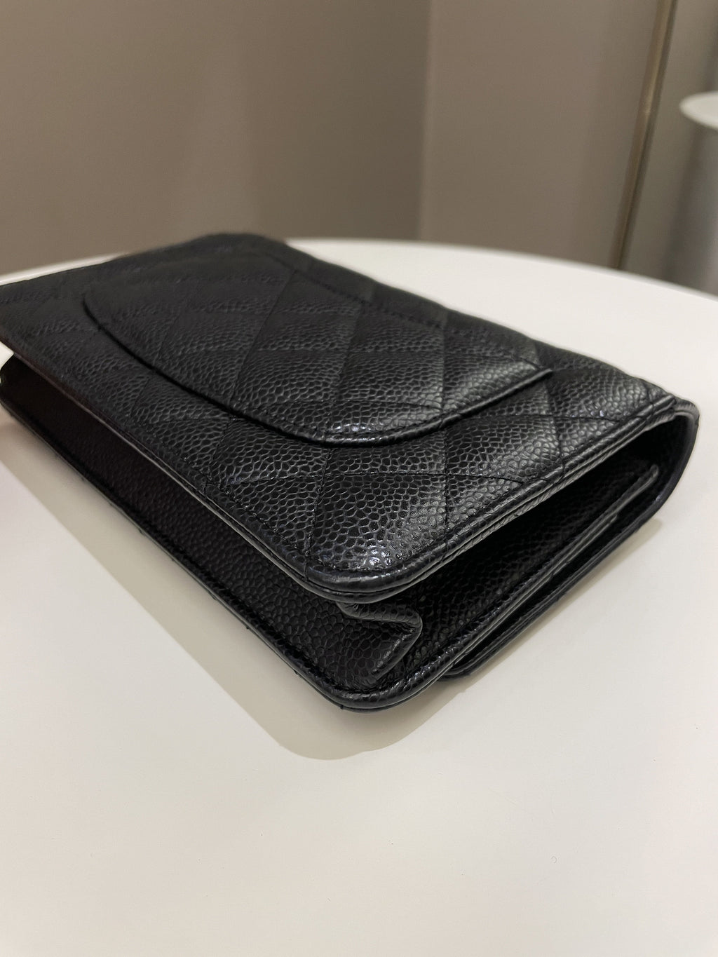 Chanel Classic Quilted Wallet on Chain Black Caviar