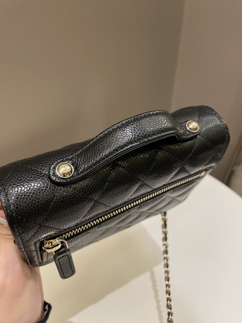 Chanel Business Affinity Clutch On Chain Black Caviar