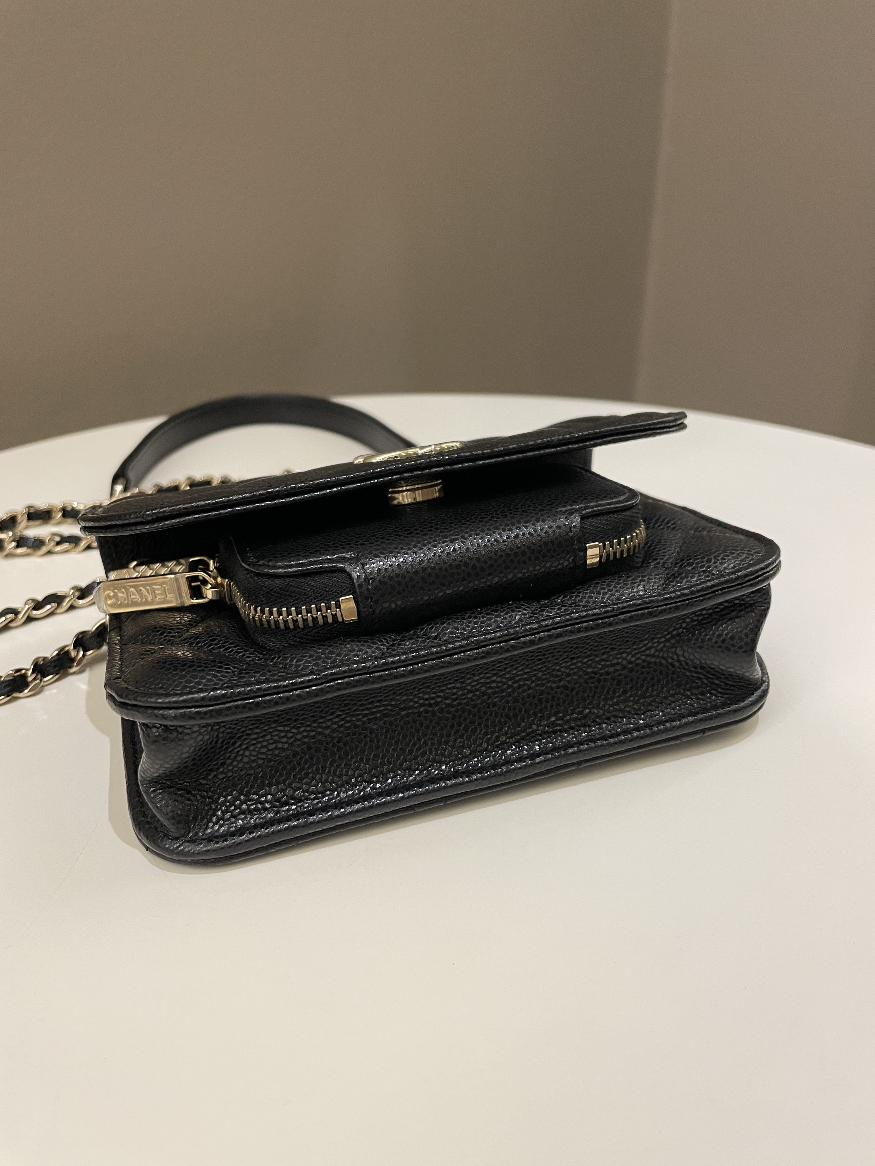 Chanel Business Affinity Clutch On Chain Black Caviar