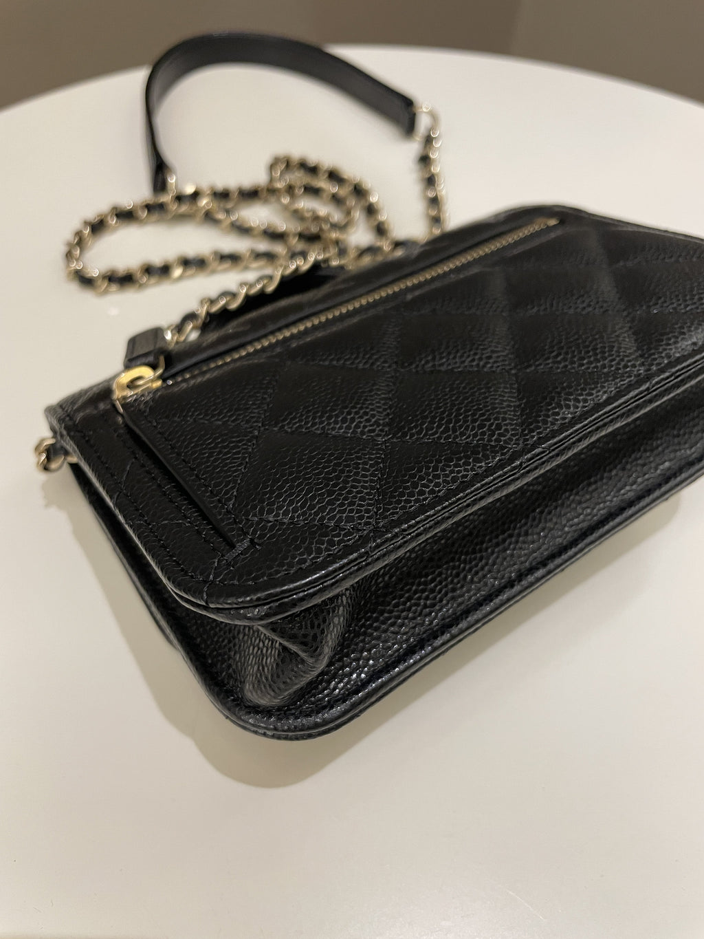 Chanel Business Affinity Clutch On Chain Black Caviar