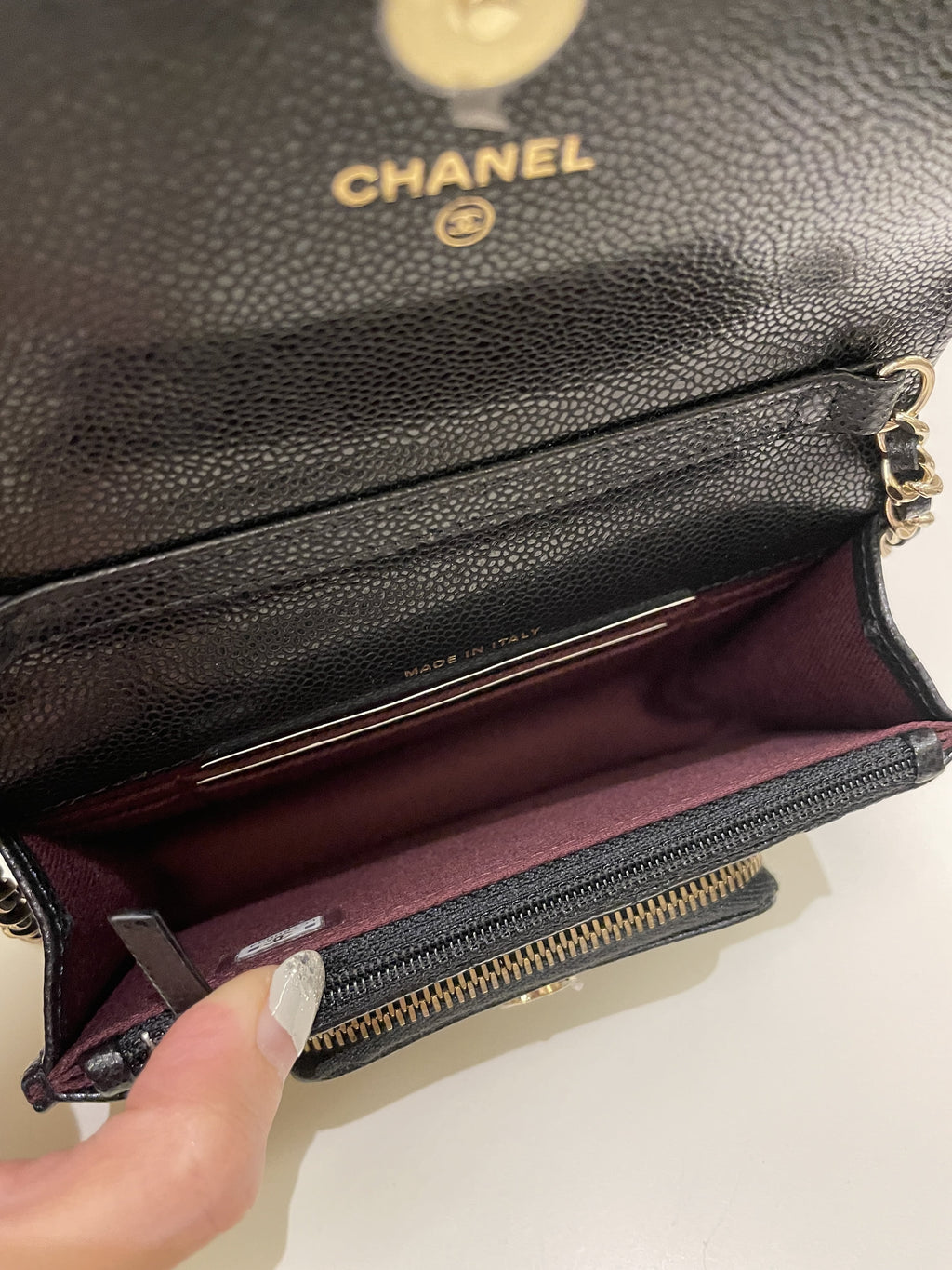 Chanel Business Affinity Clutch On Chain Black Caviar