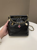 Chanel 23P Charm Bucket Bag Black