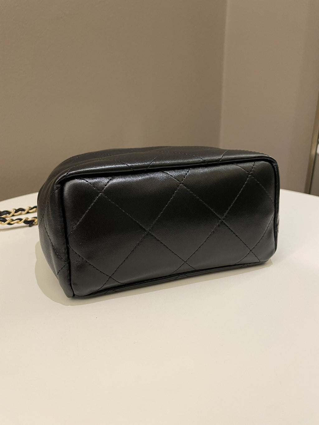 Chanel 23P Charm Bucket Bag Black