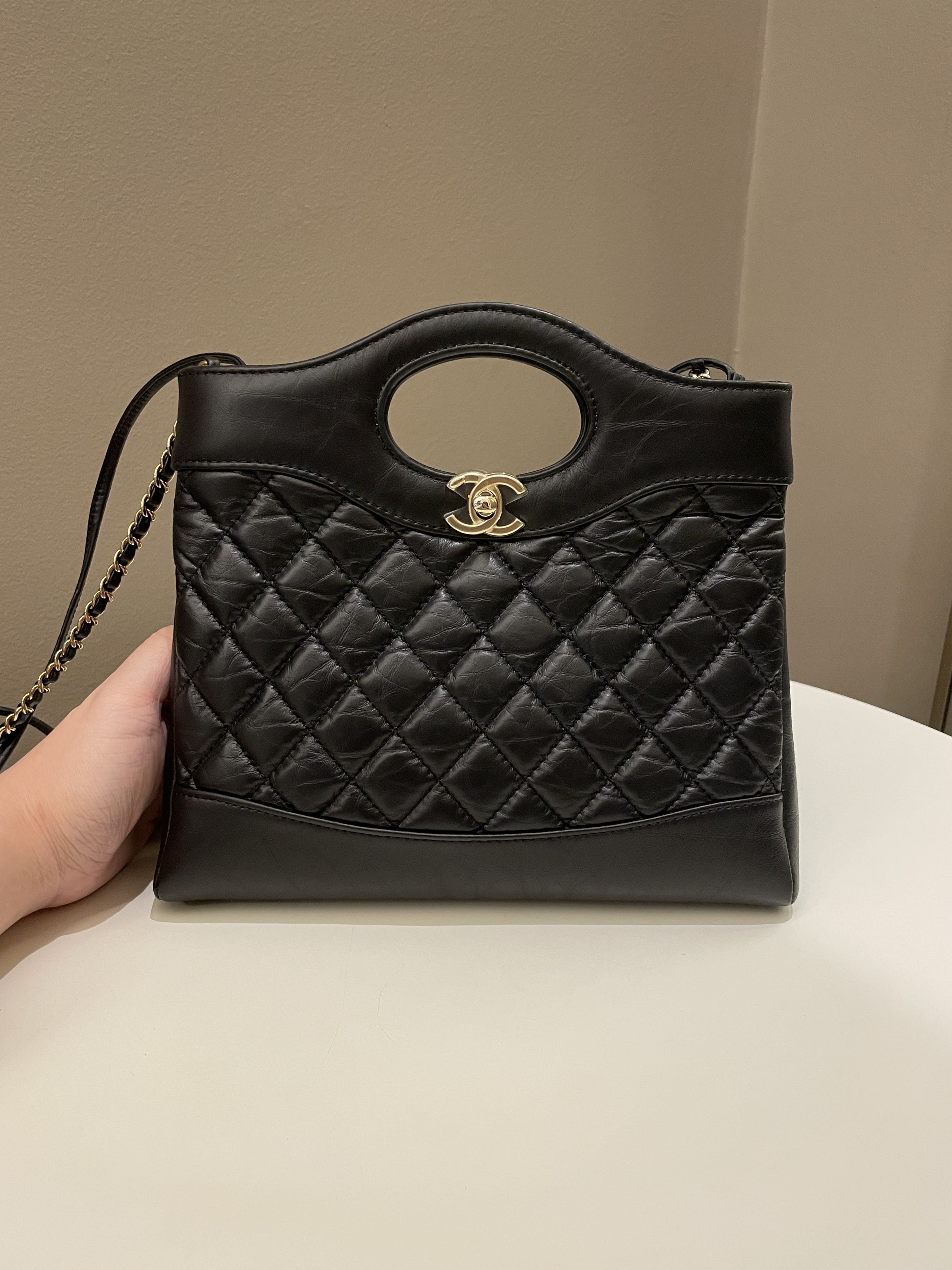 Chanel 31 Bag Black Aged Calf