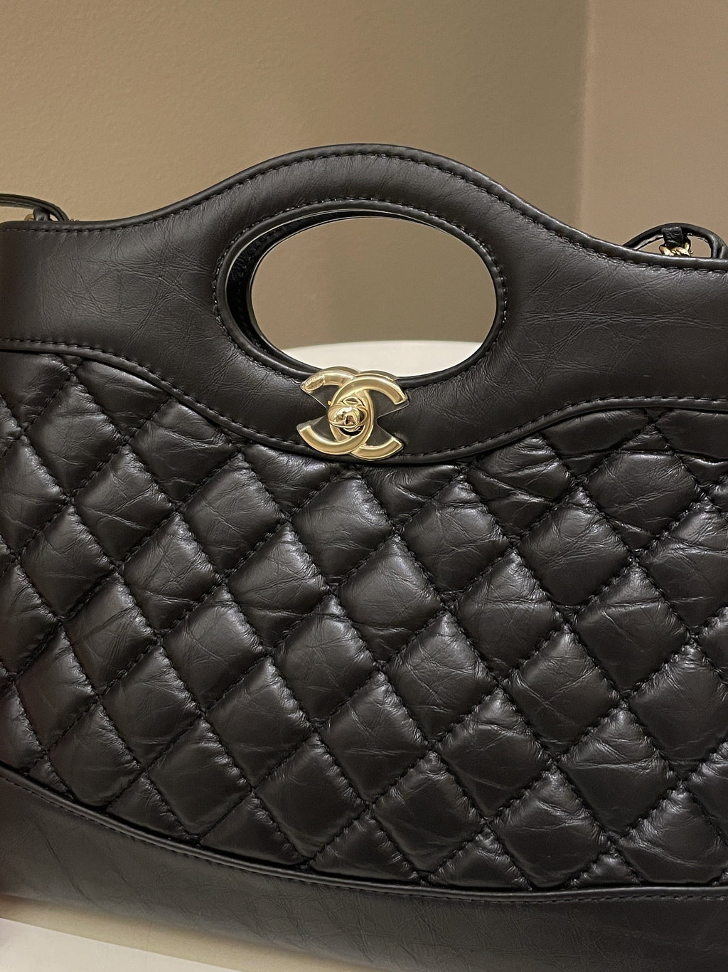 Chanel 31 Bag Black Aged Calf