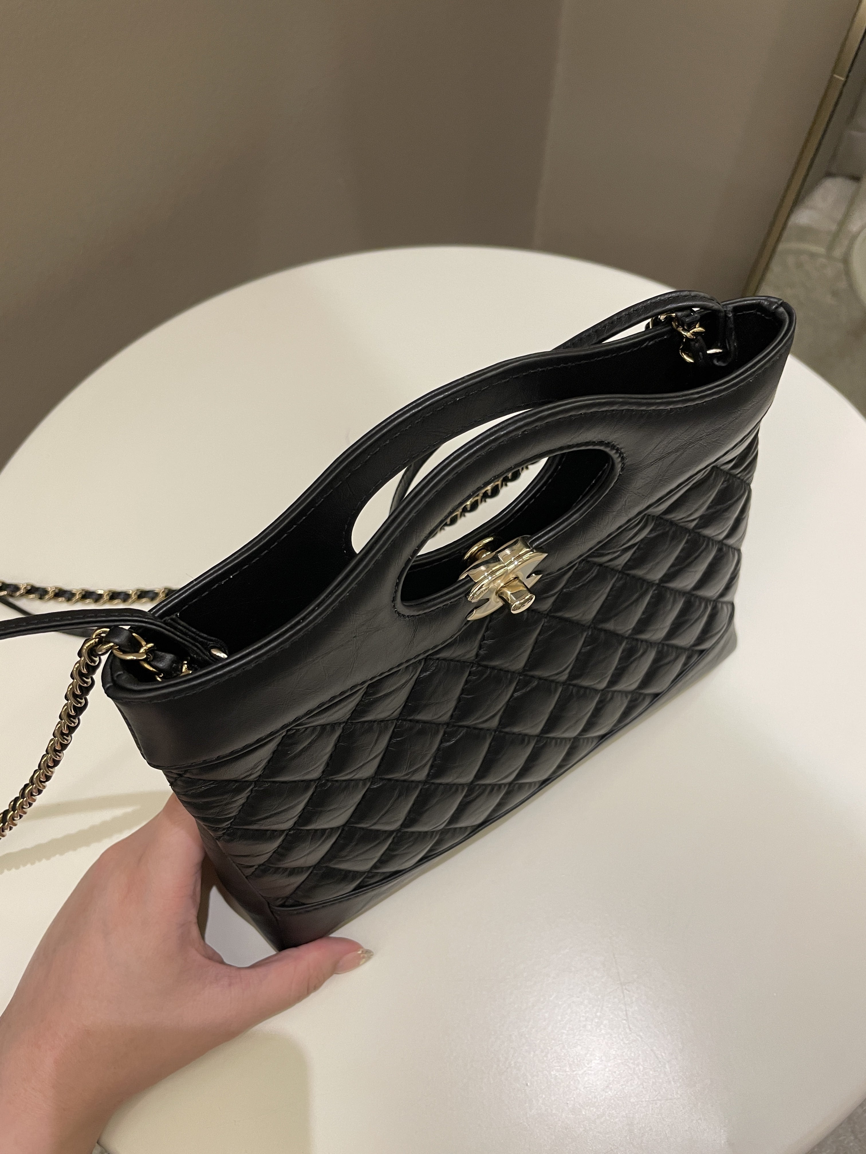 Chanel 31 Bag Black Aged Calf