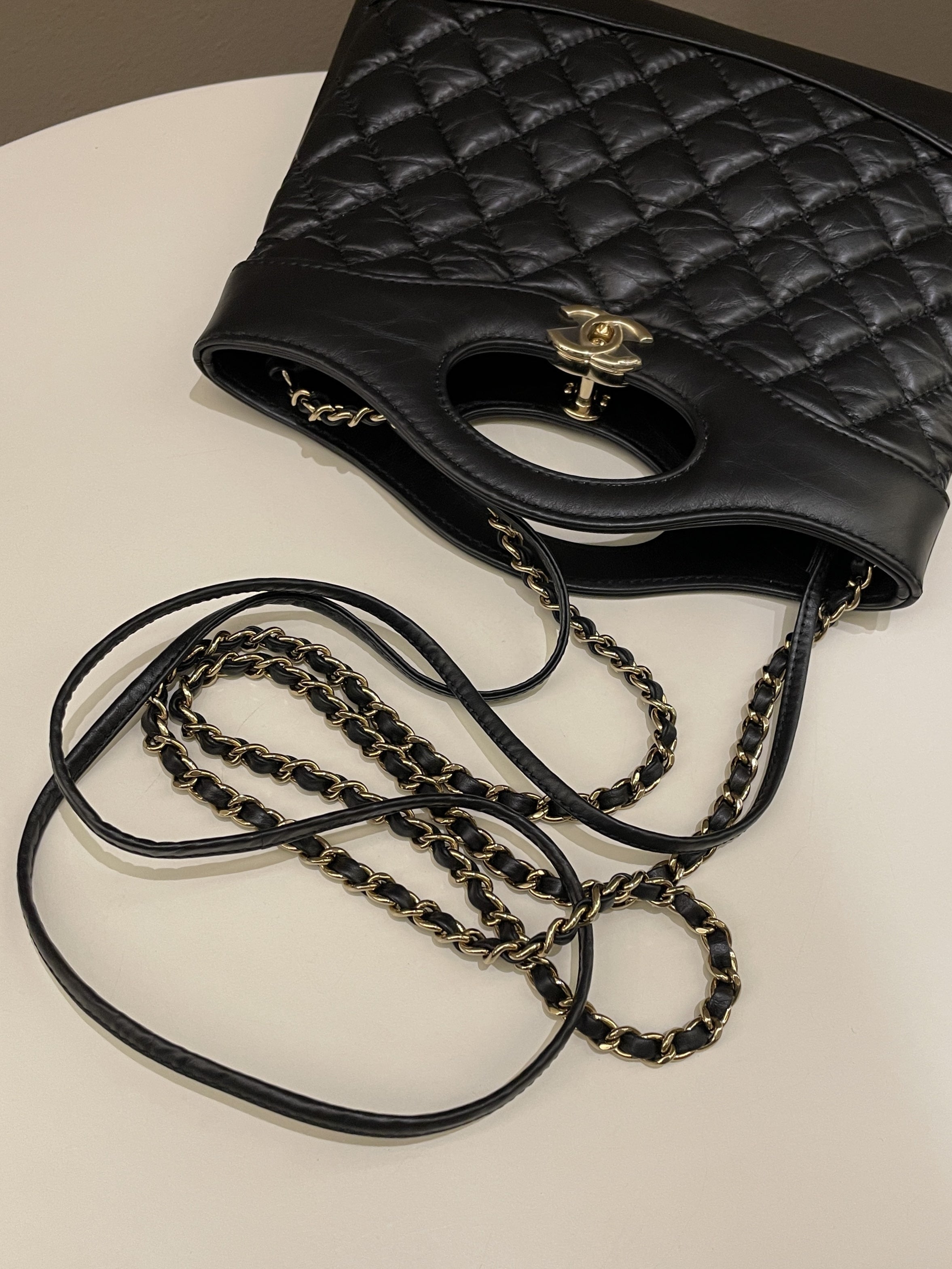 Chanel 31 Bag Black Aged Calf