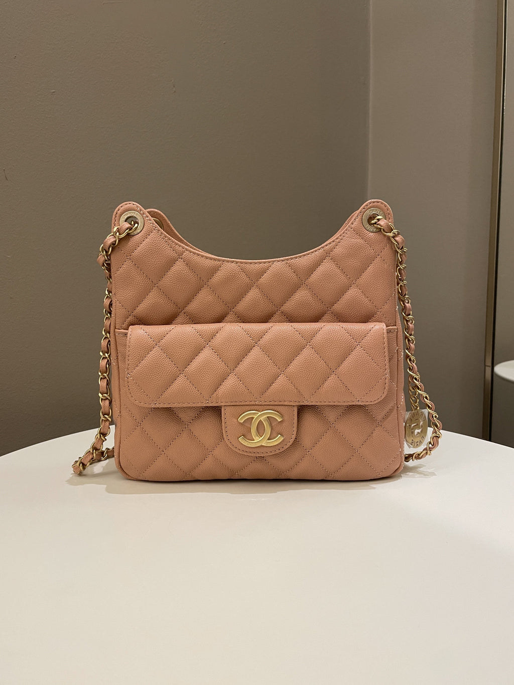 Chanel 23P Hobo Bag Caramel Caviar