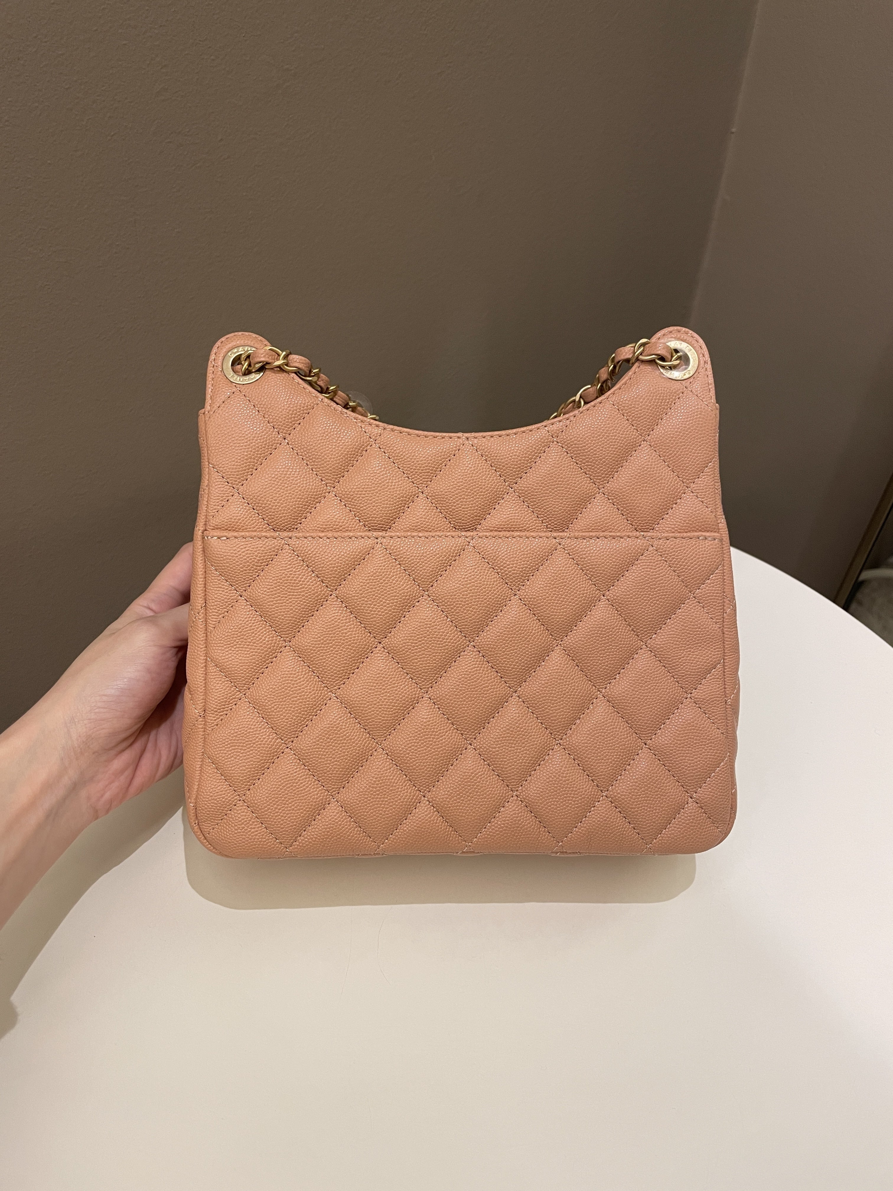 Chanel 23P Hobo Bag Caramel Caviar