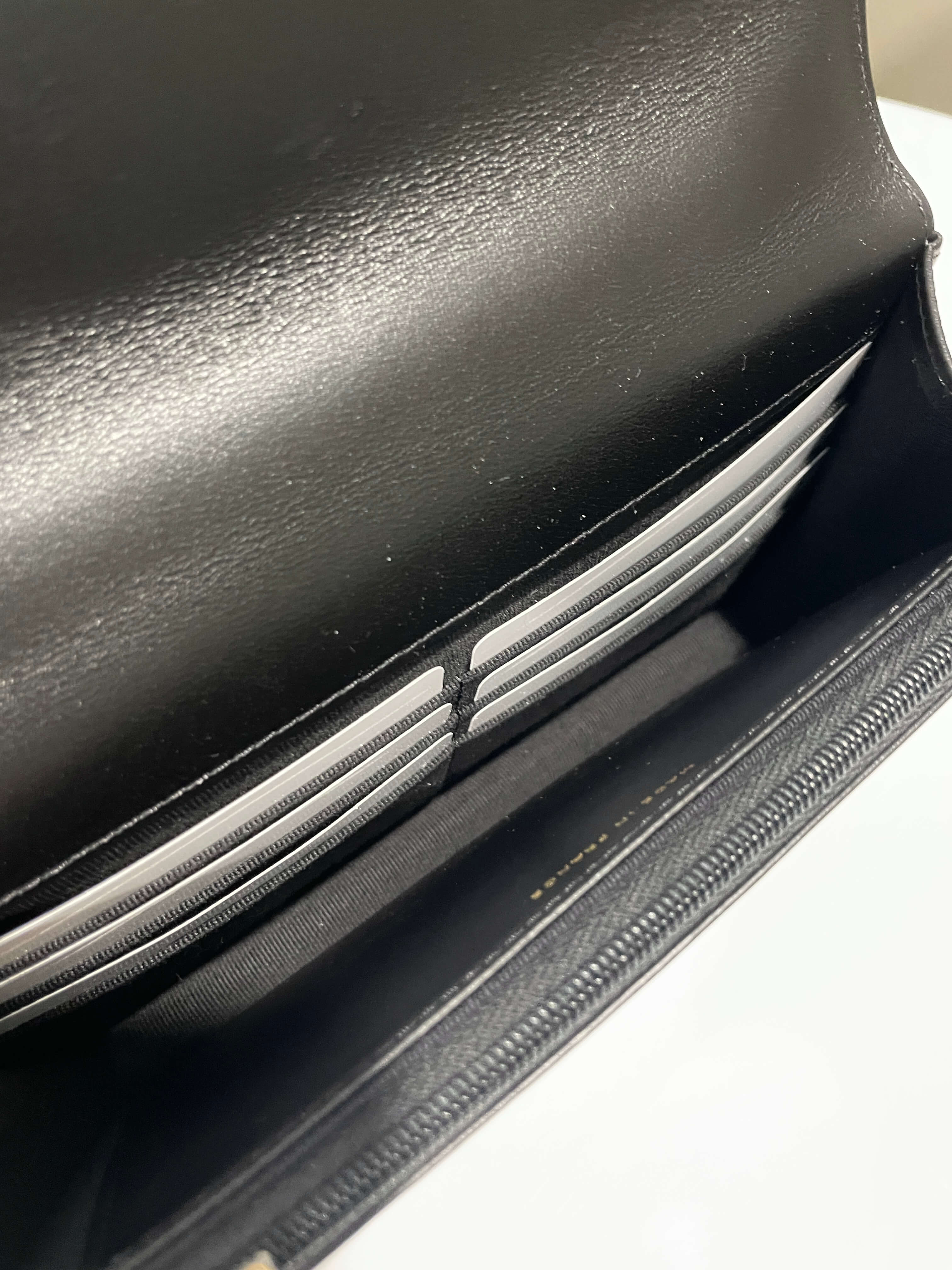 Chanel Chain Top Handled Wallet on Chain Black Lambskin