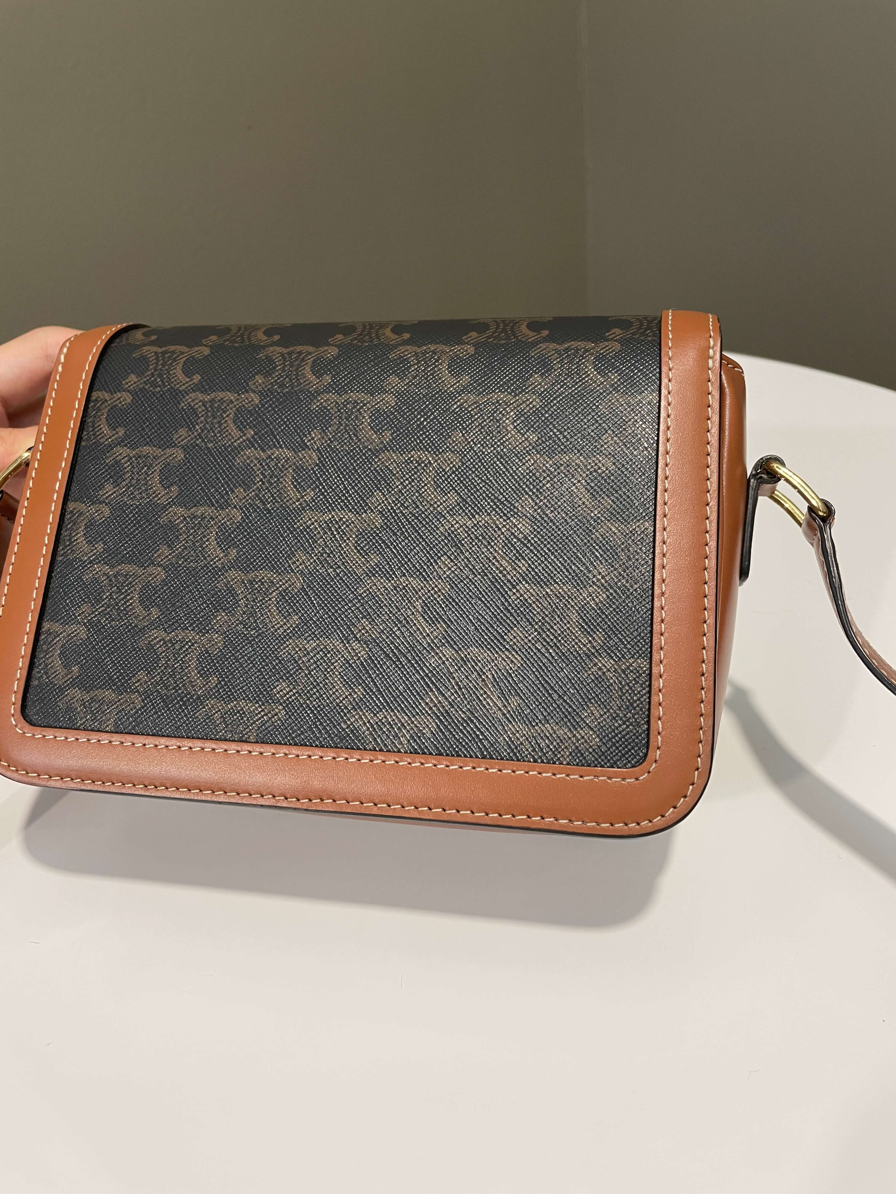 Celine Teen Triomphe Tan Canvas