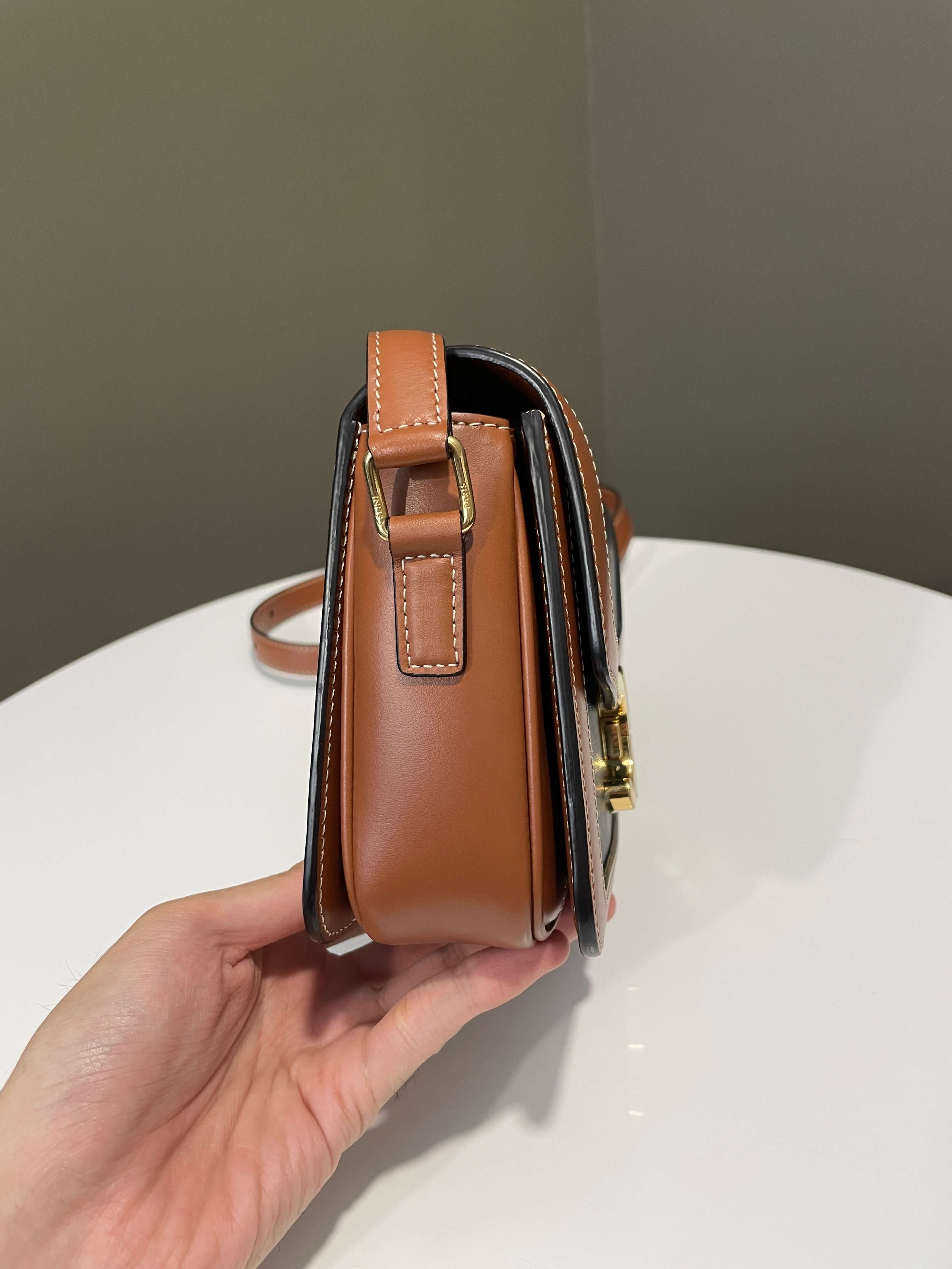 Celine Teen Triomphe Tan Canvas