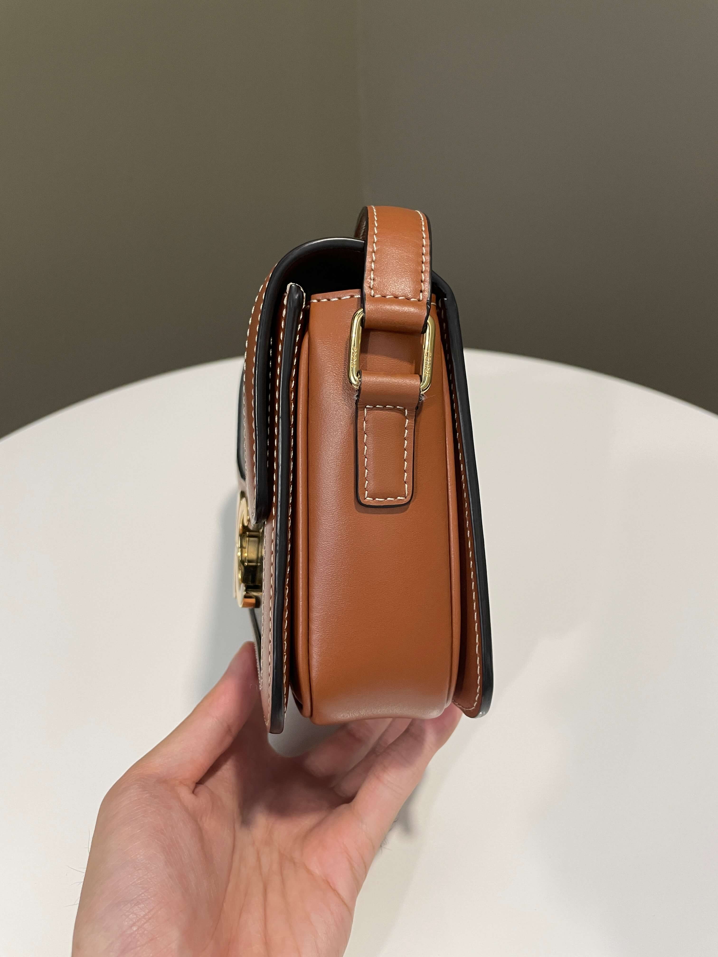 Celine Teen Triomphe Tan Canvas