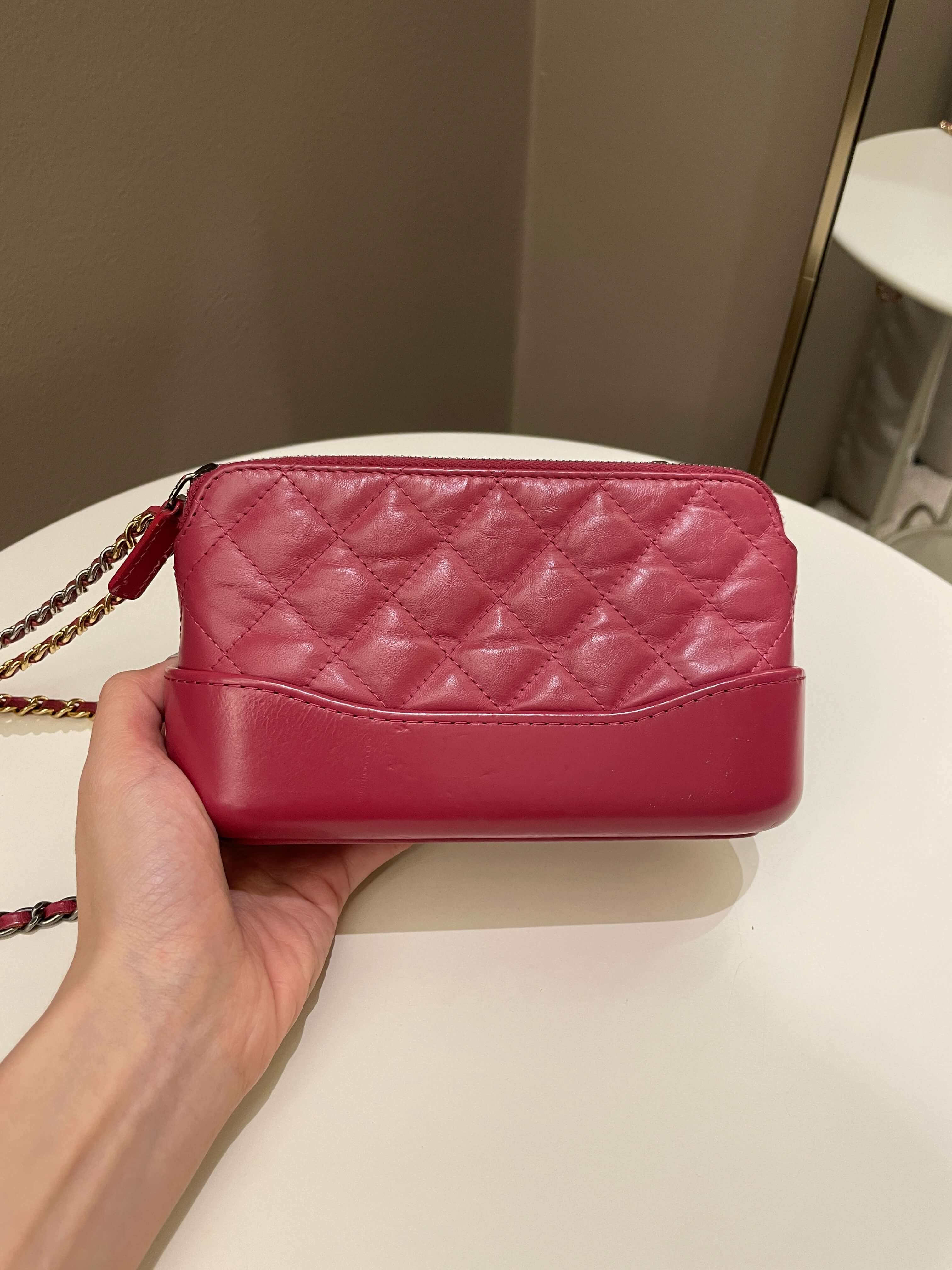 Chanel Gabrielle Clutch On Chain  Rose Fuchsia