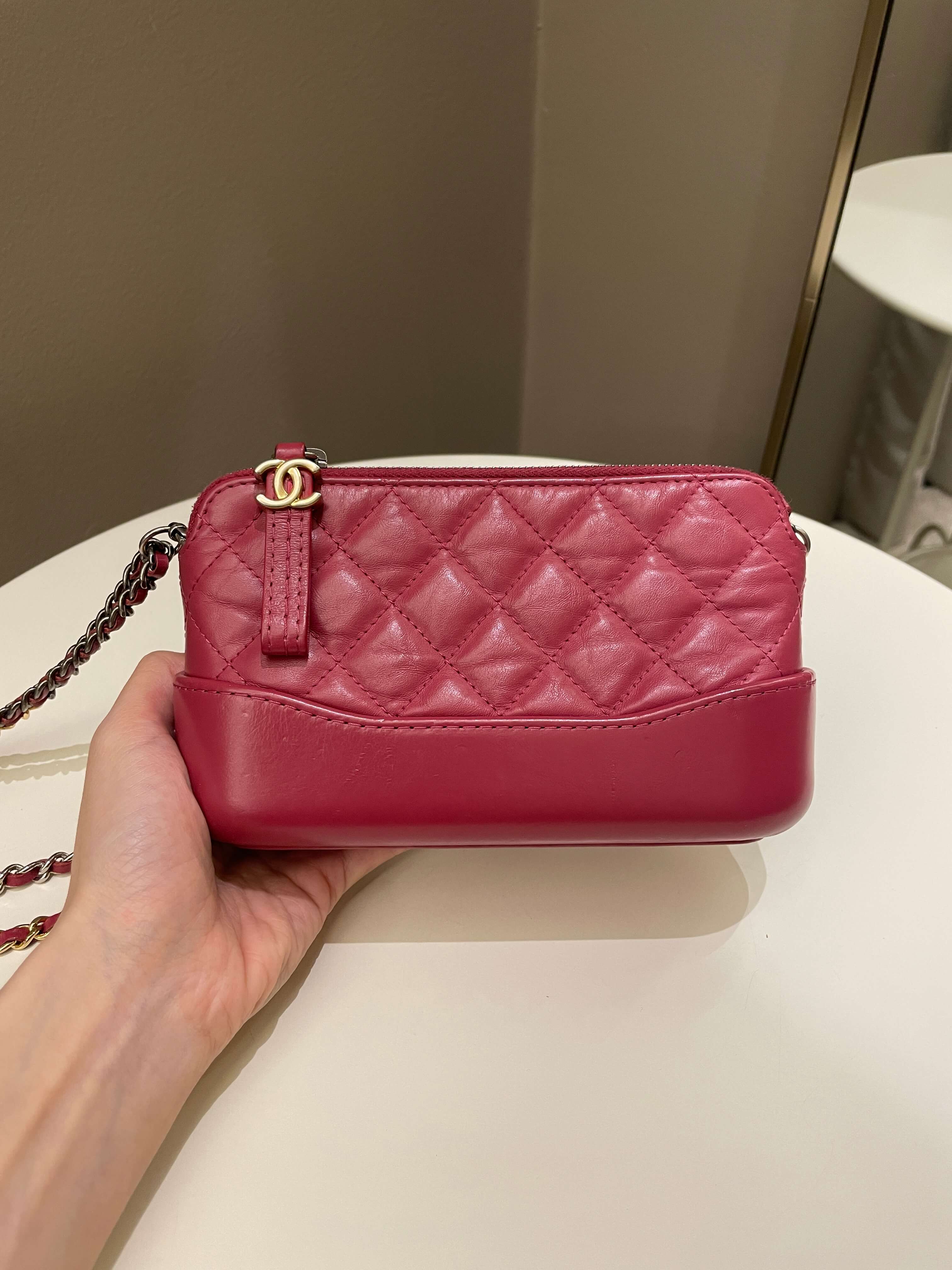 Chanel Gabrielle Clutch On Chain  Rose Fuchsia