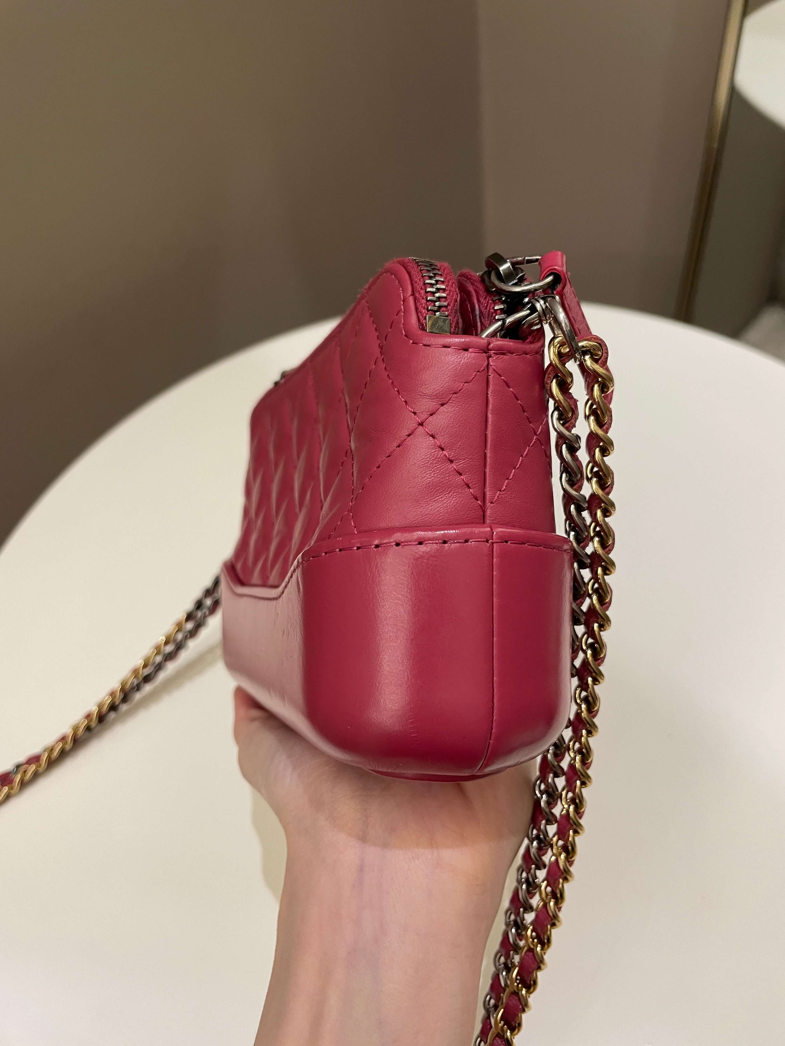 Chanel Gabrielle Clutch On Chain  Rose Fuchsia