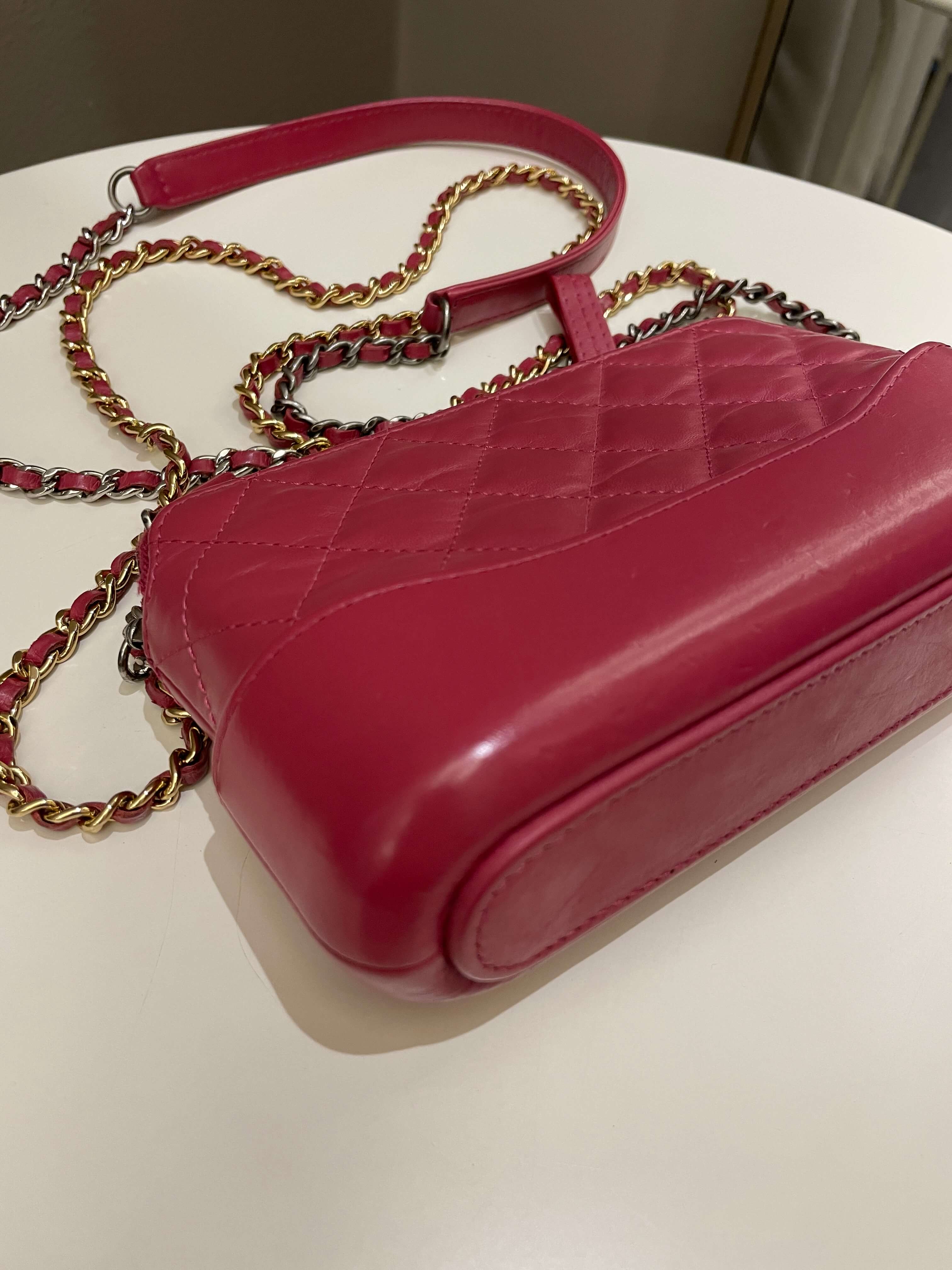 Chanel Gabrielle Clutch On Chain  Rose Fuchsia
