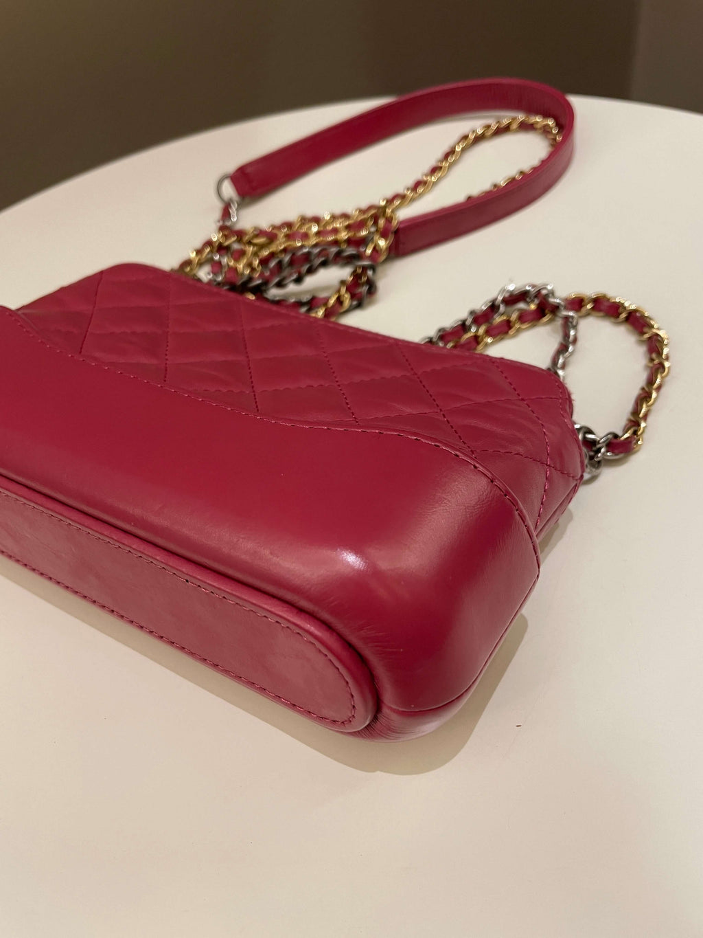 Chanel Gabrielle Clutch On Chain  Rose Fuchsia