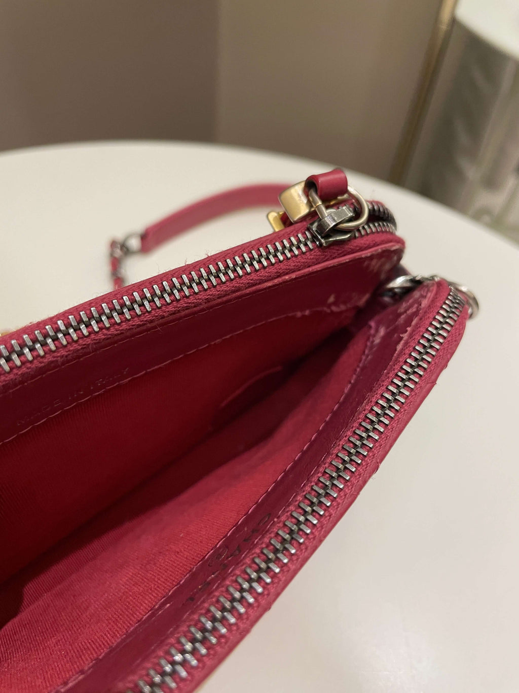 Chanel Gabrielle Clutch On Chain  Rose Fuchsia