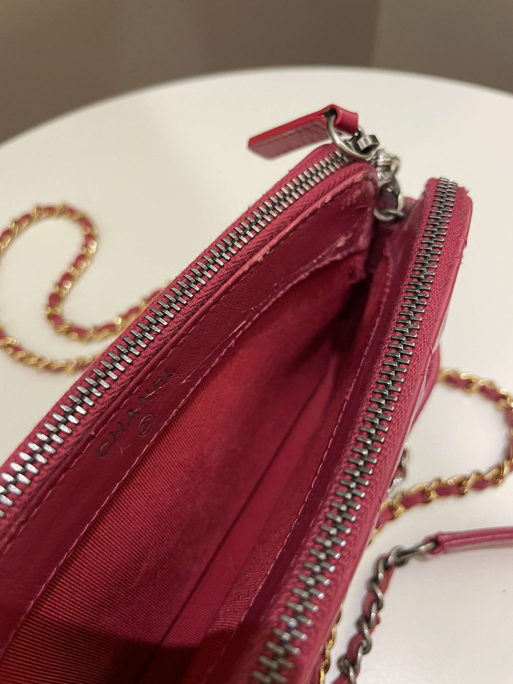 Chanel Gabrielle Clutch On Chain  Rose Fuchsia