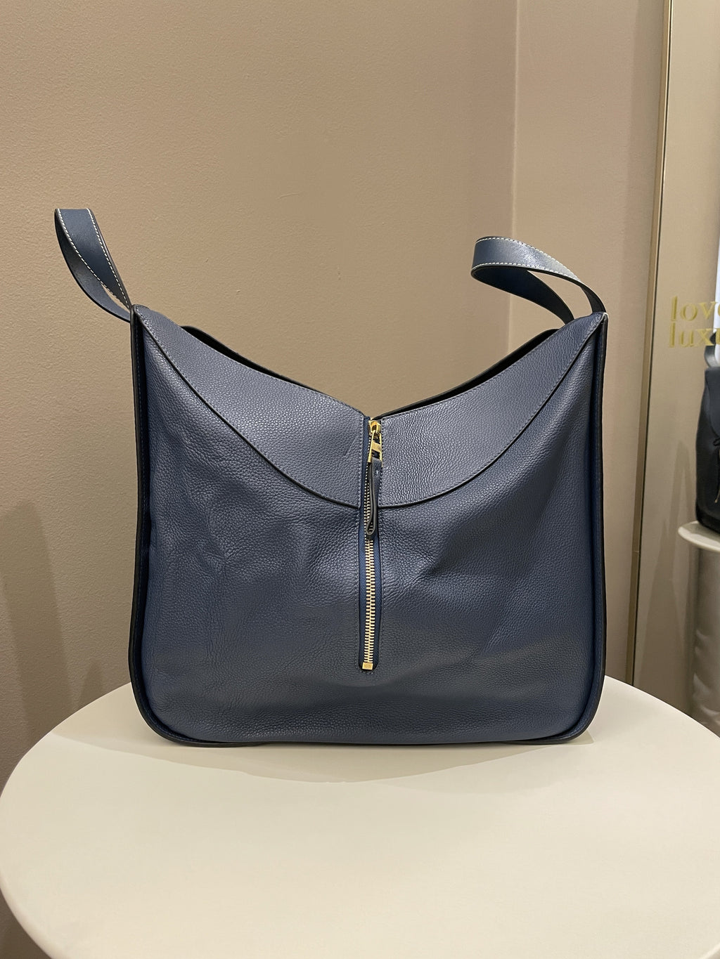 Loewe Hammock Bag Steel Blue Grainy Leather