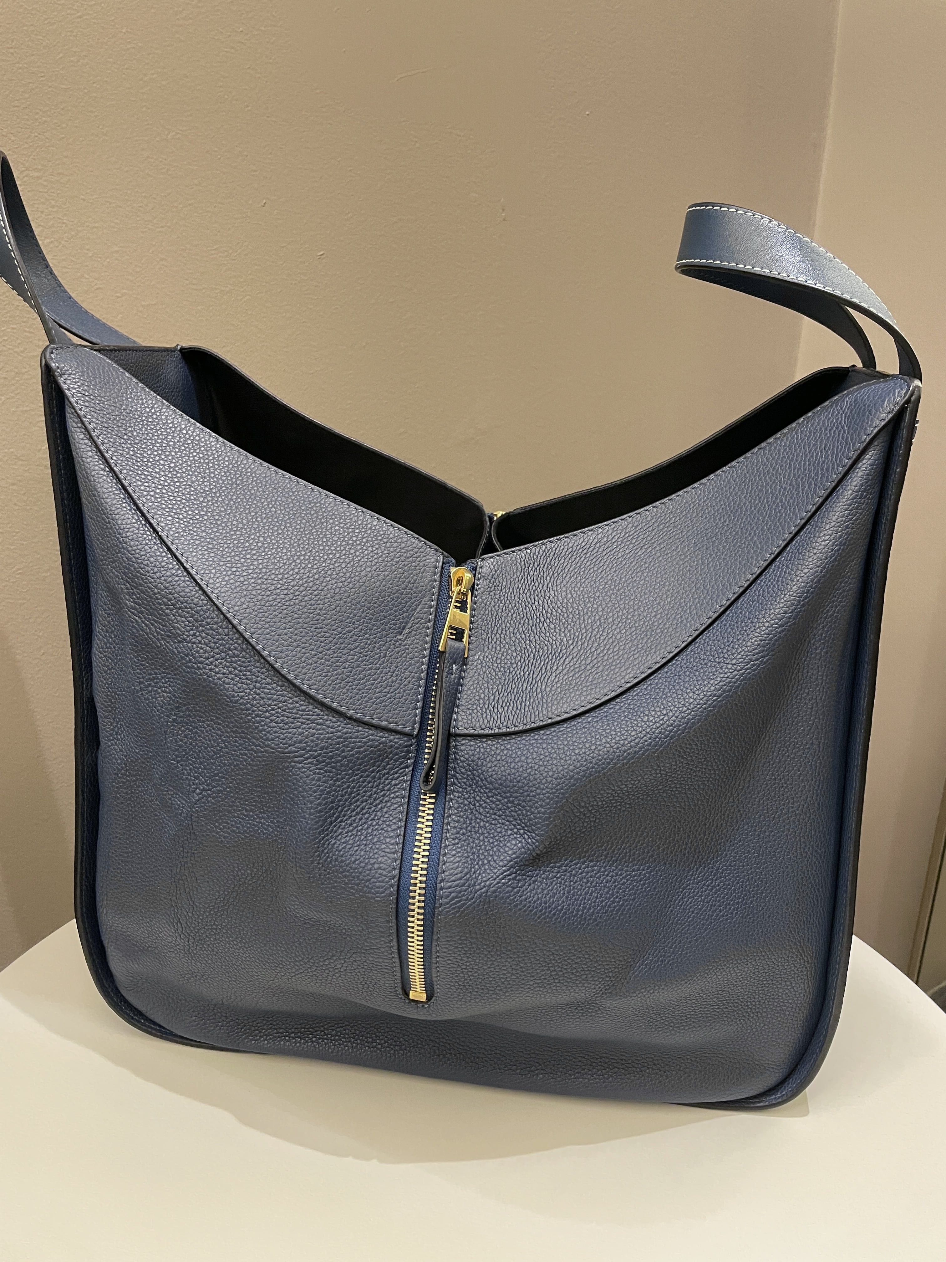 Loewe Hammock Bag Steel Blue Grainy Leather