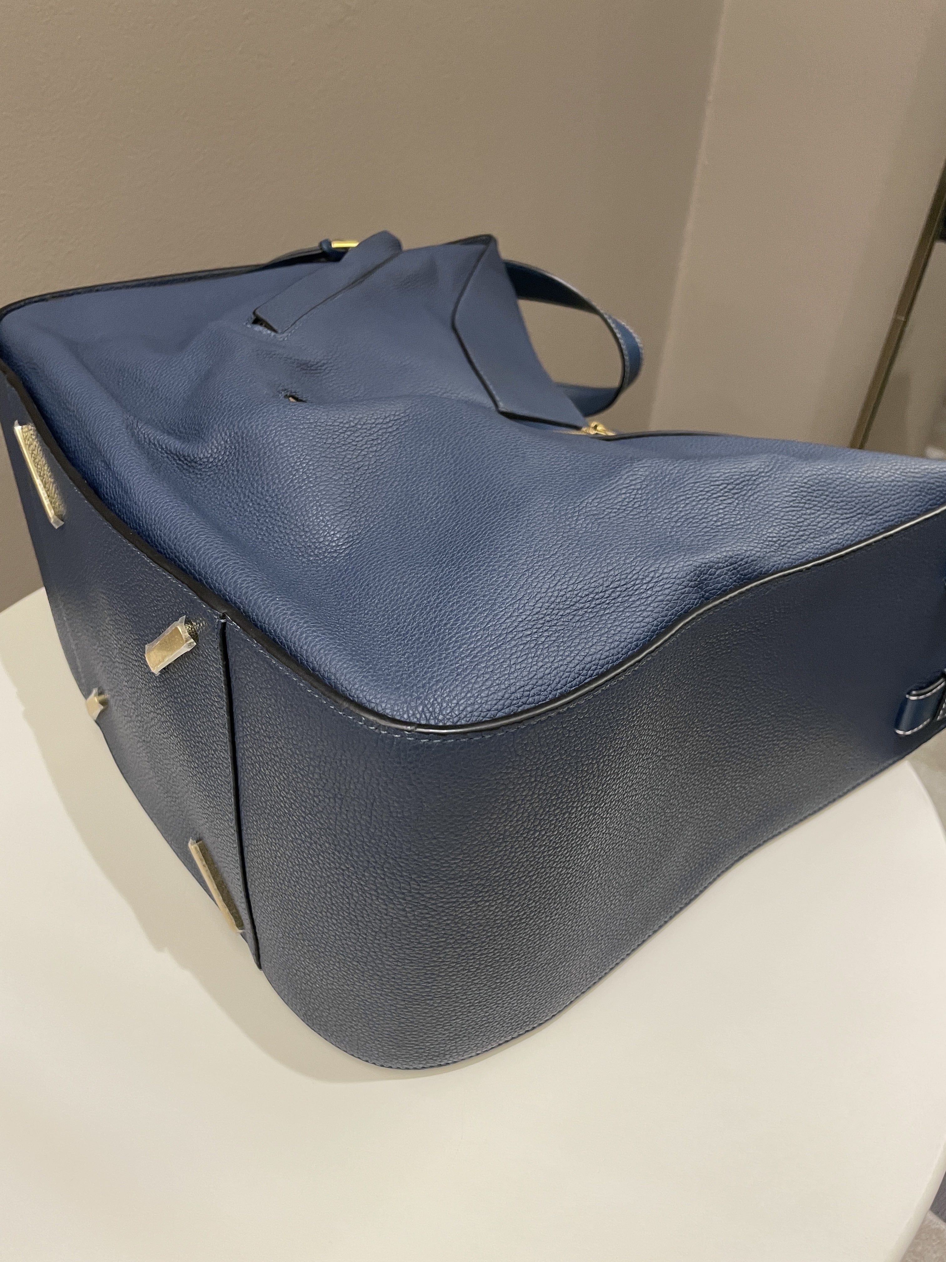 Loewe Hammock Bag Steel Blue Grainy Leather
