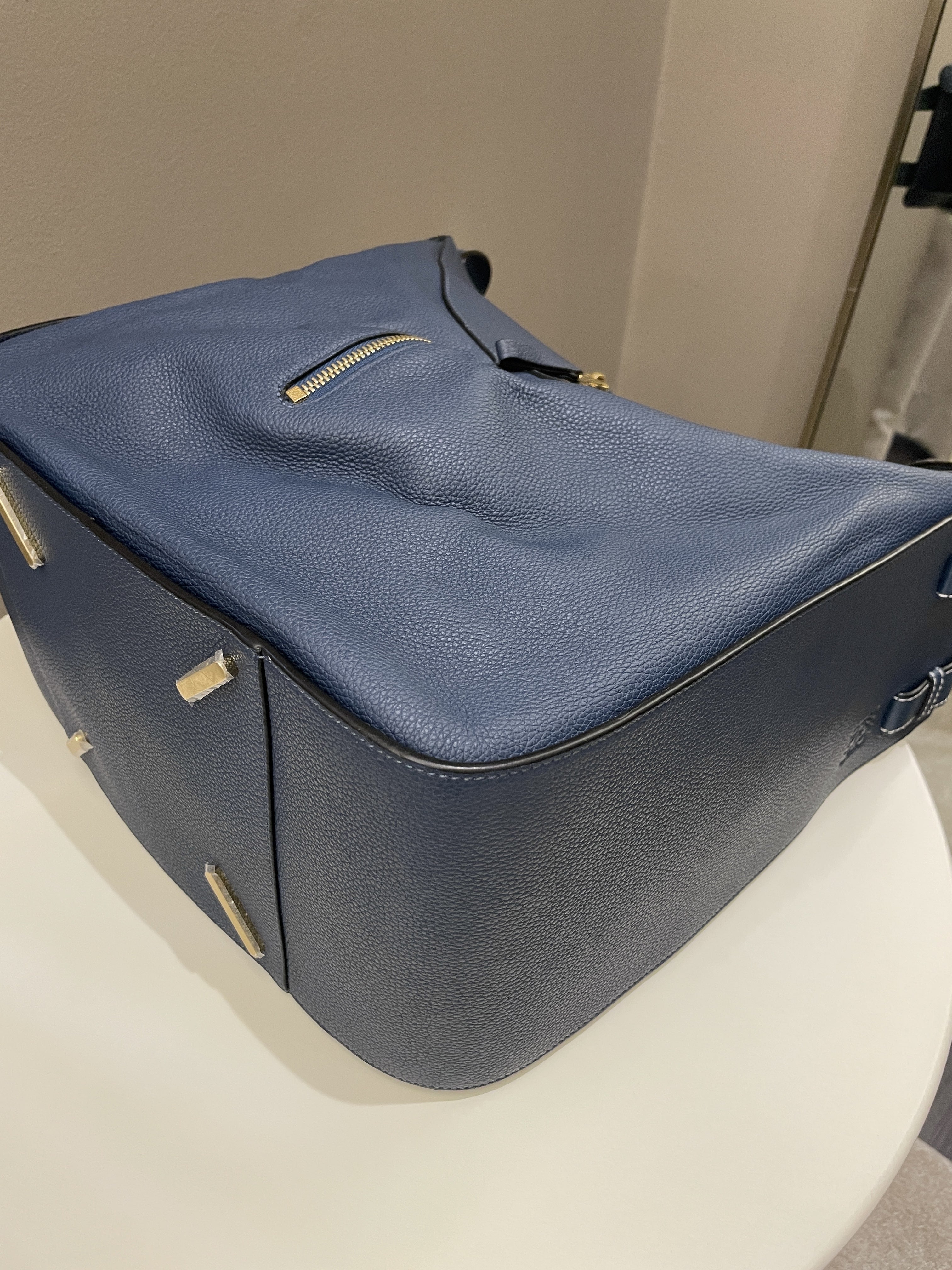 Loewe Hammock Bag Steel Blue Grainy Leather