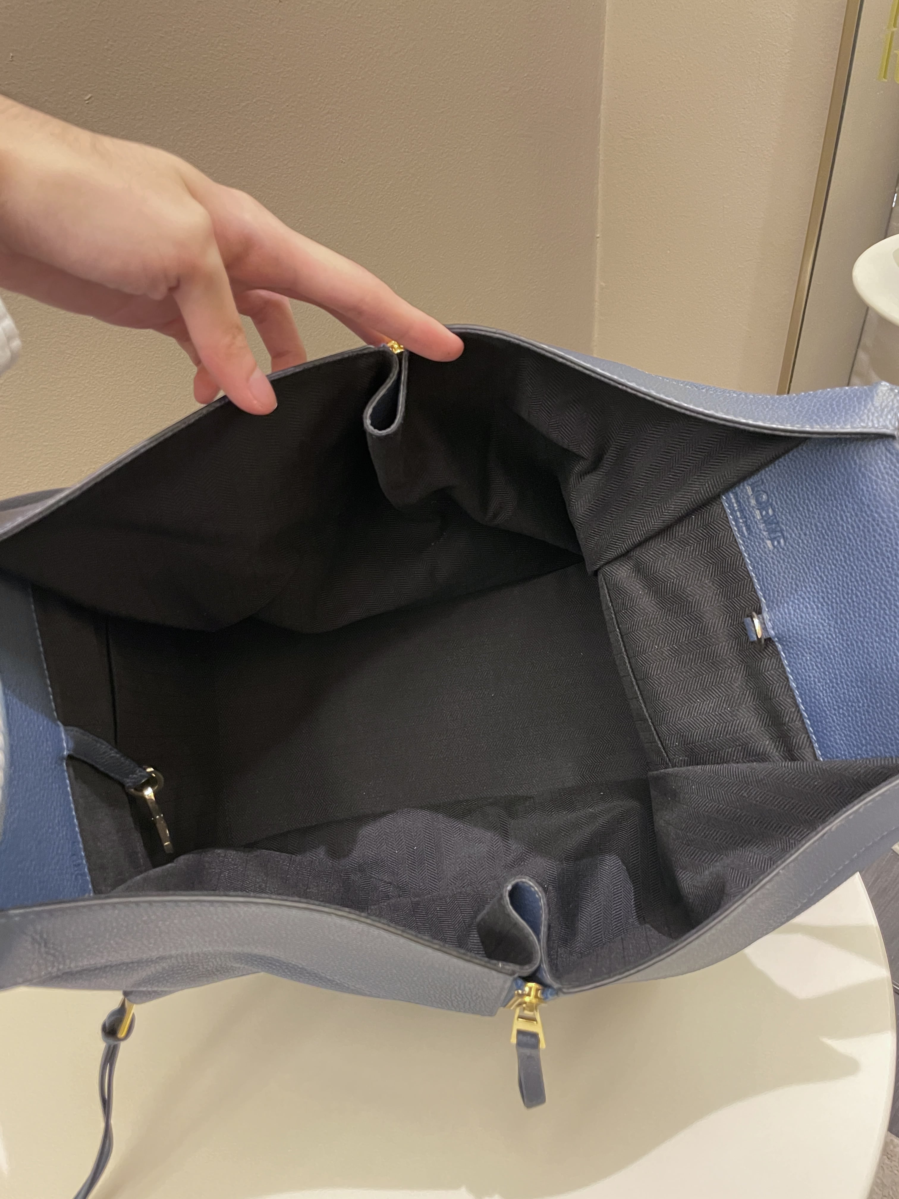 Loewe Hammock Bag Steel Blue Grainy Leather