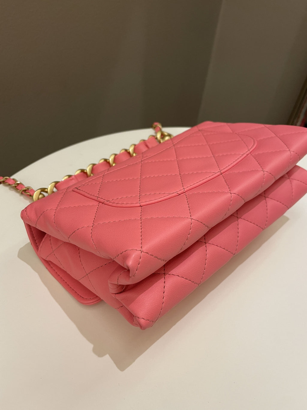 Chanel 22S Wrapped Top Handle Pink Lambskin