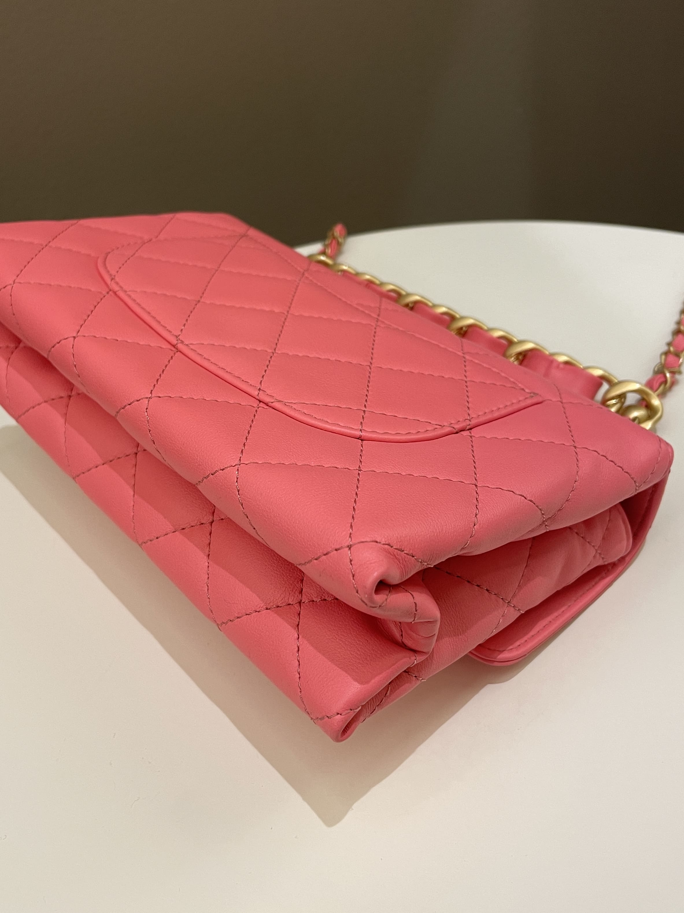 Chanel 22S Wrapped Top Handle Pink Lambskin
