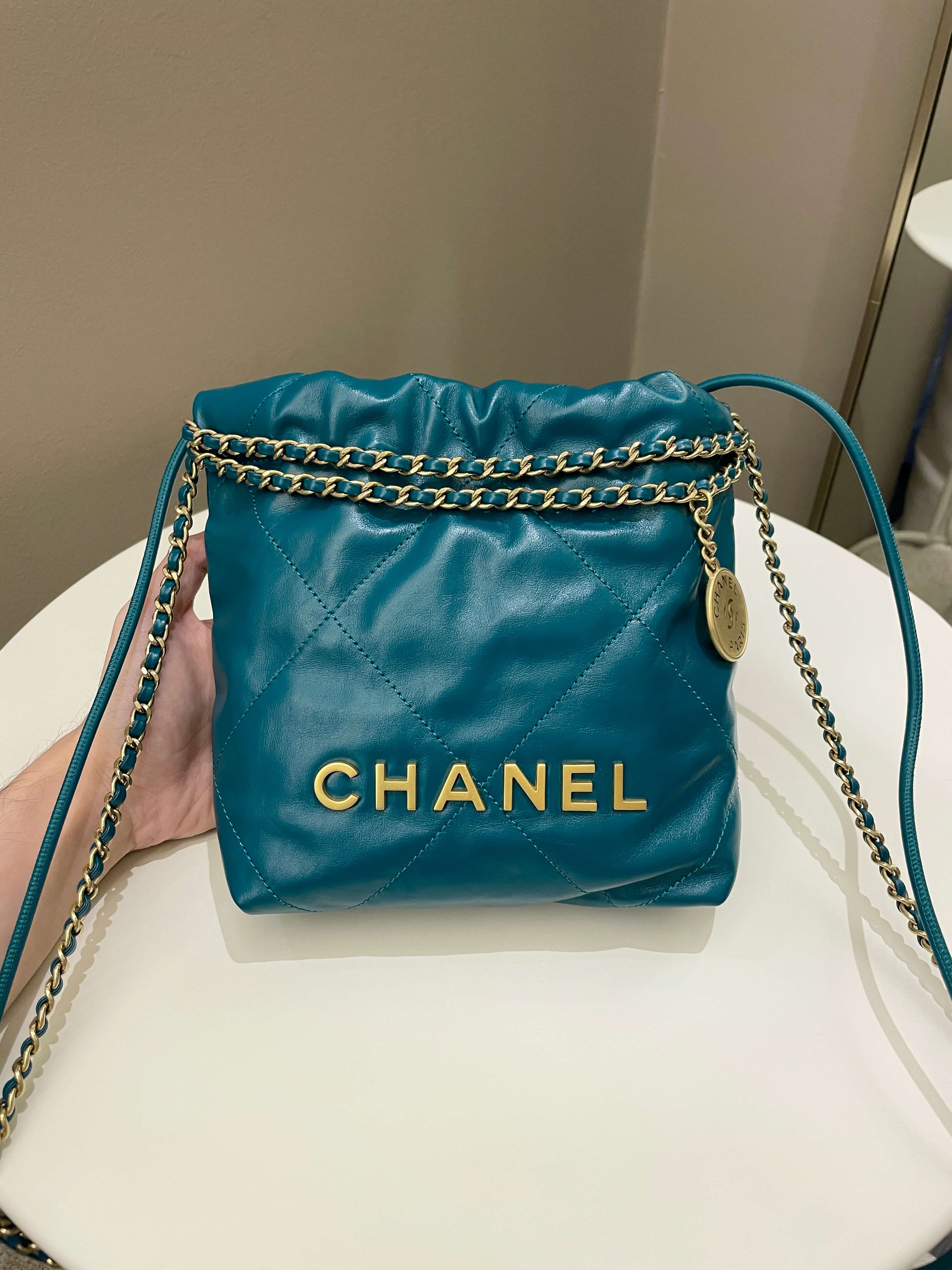 Chanel 22 Mini Emerald Green Calfskin