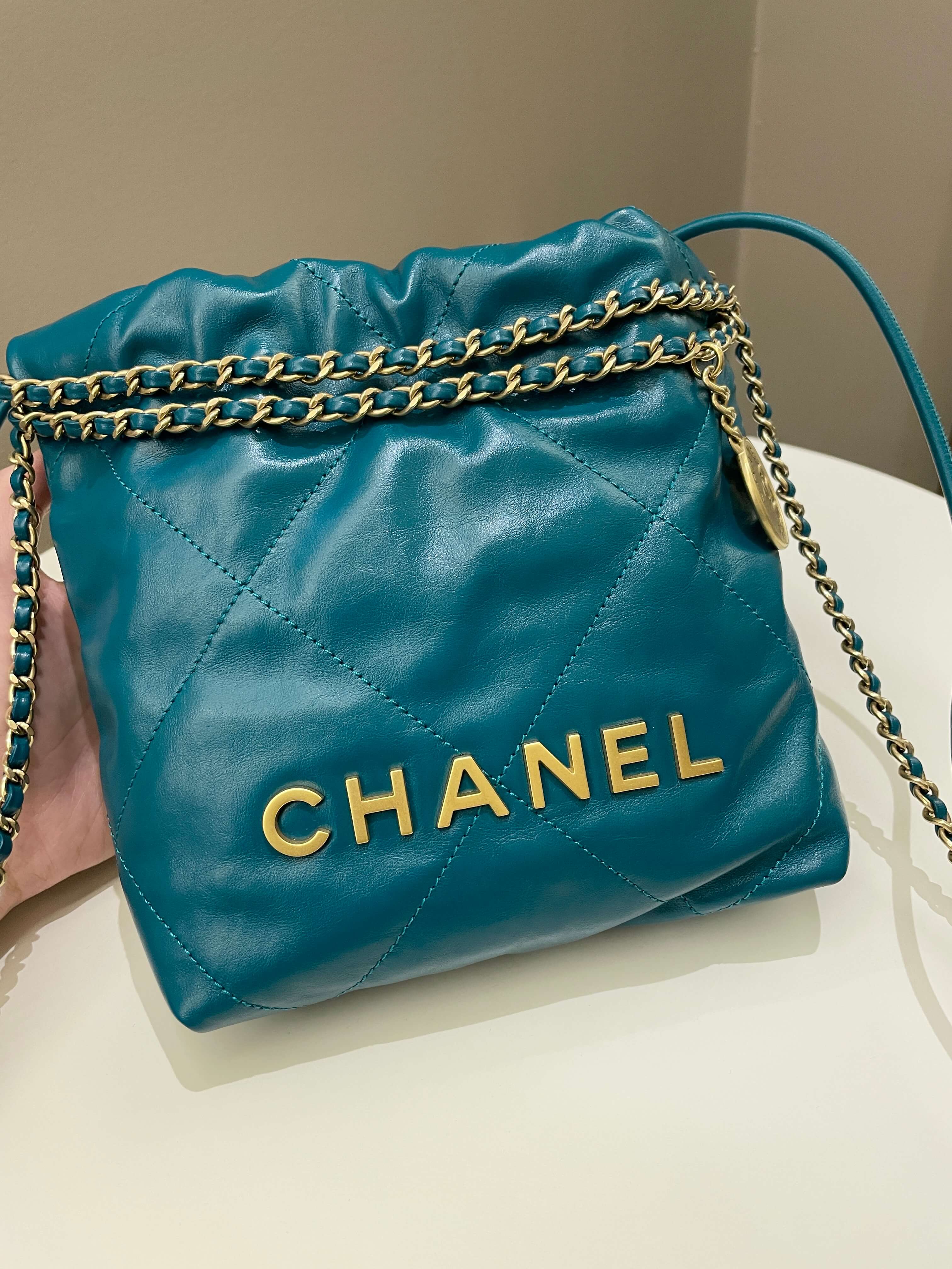 Chanel 22 Mini Emerald Green Calfskin