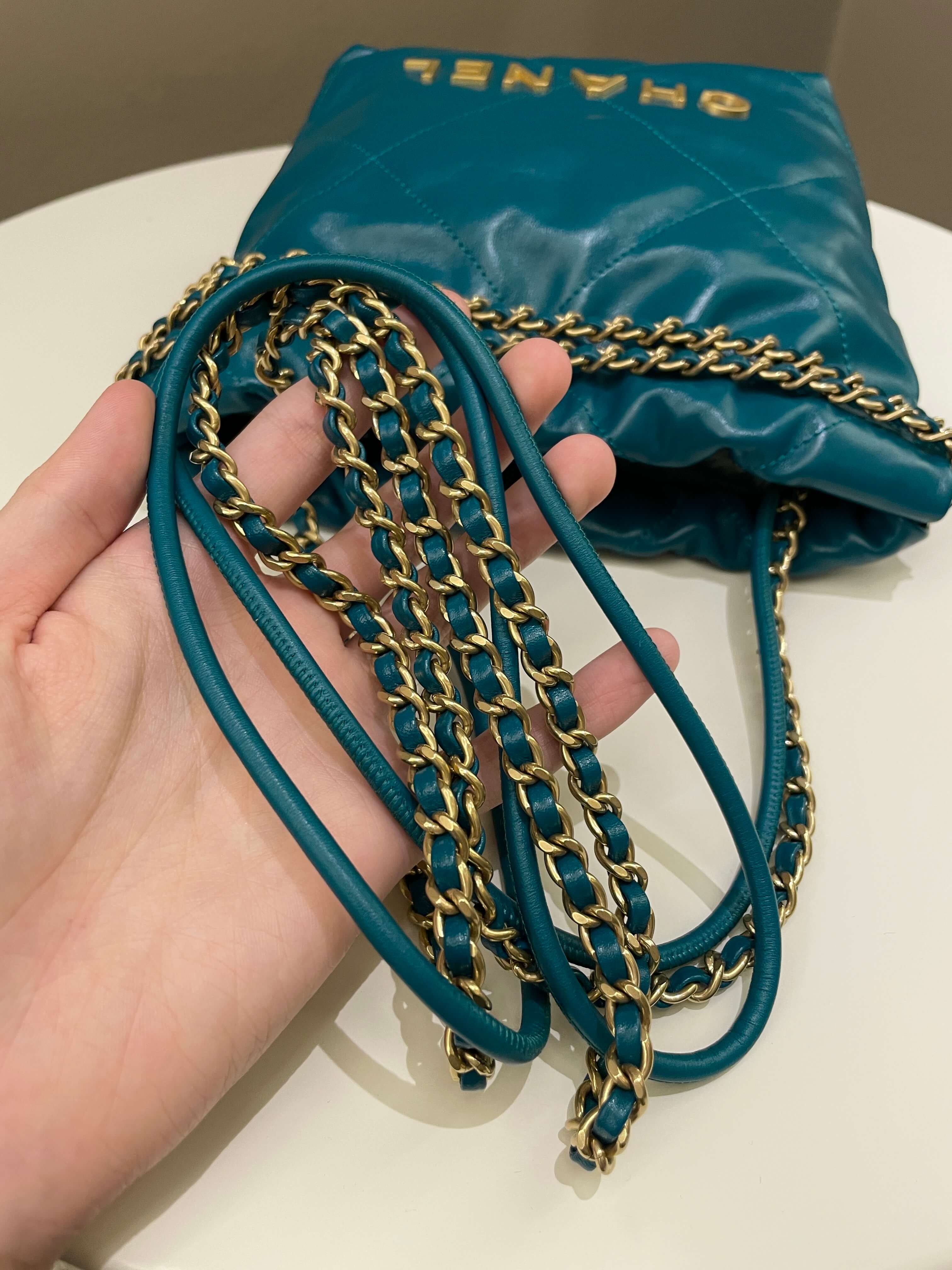 Chanel 22 Mini Emerald Green Calfskin