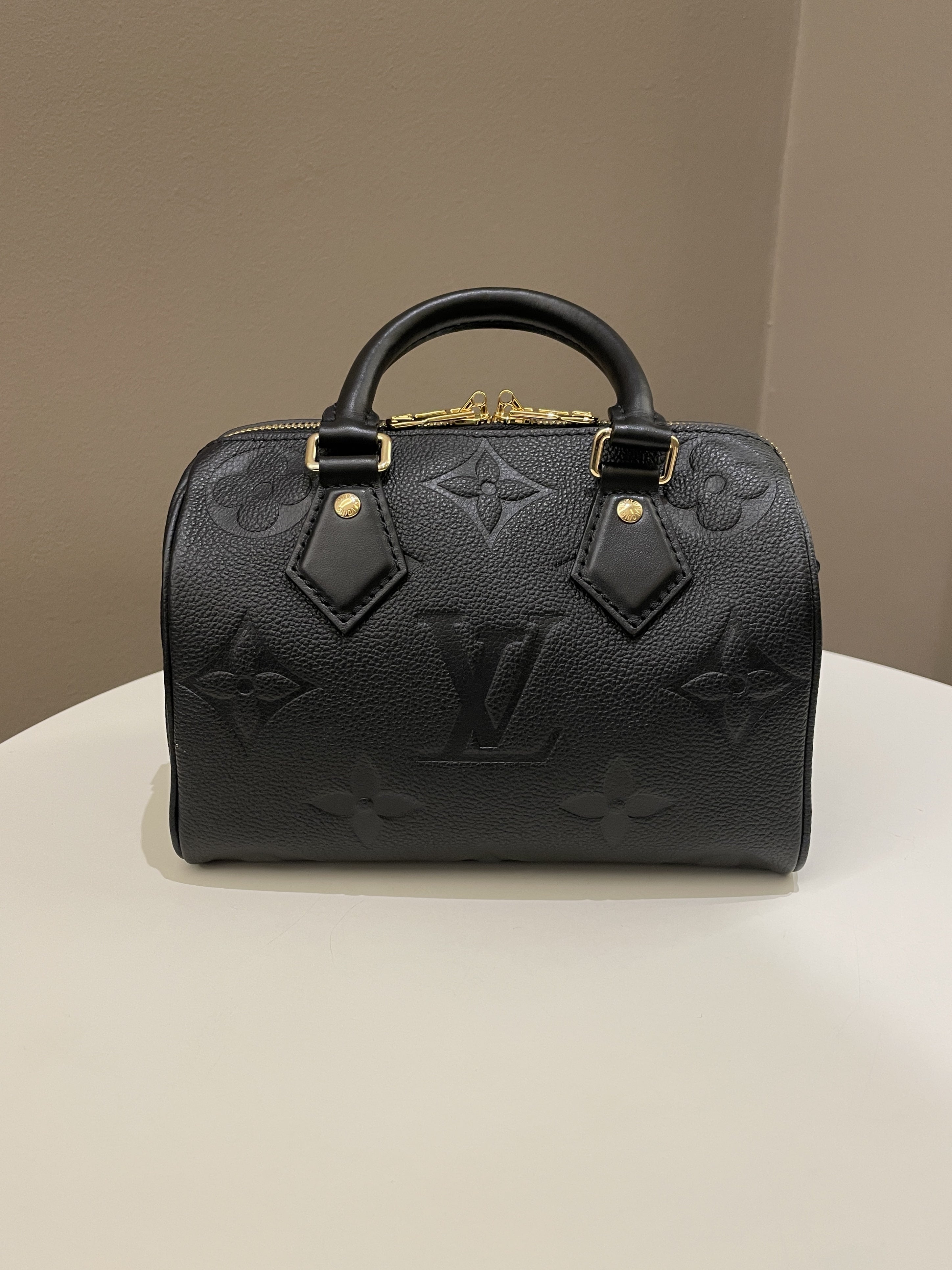 Louis Vuitton Speedy BandouliÃƒÆ’Ã‚Â¨re 20 Black Monogram Empreinte