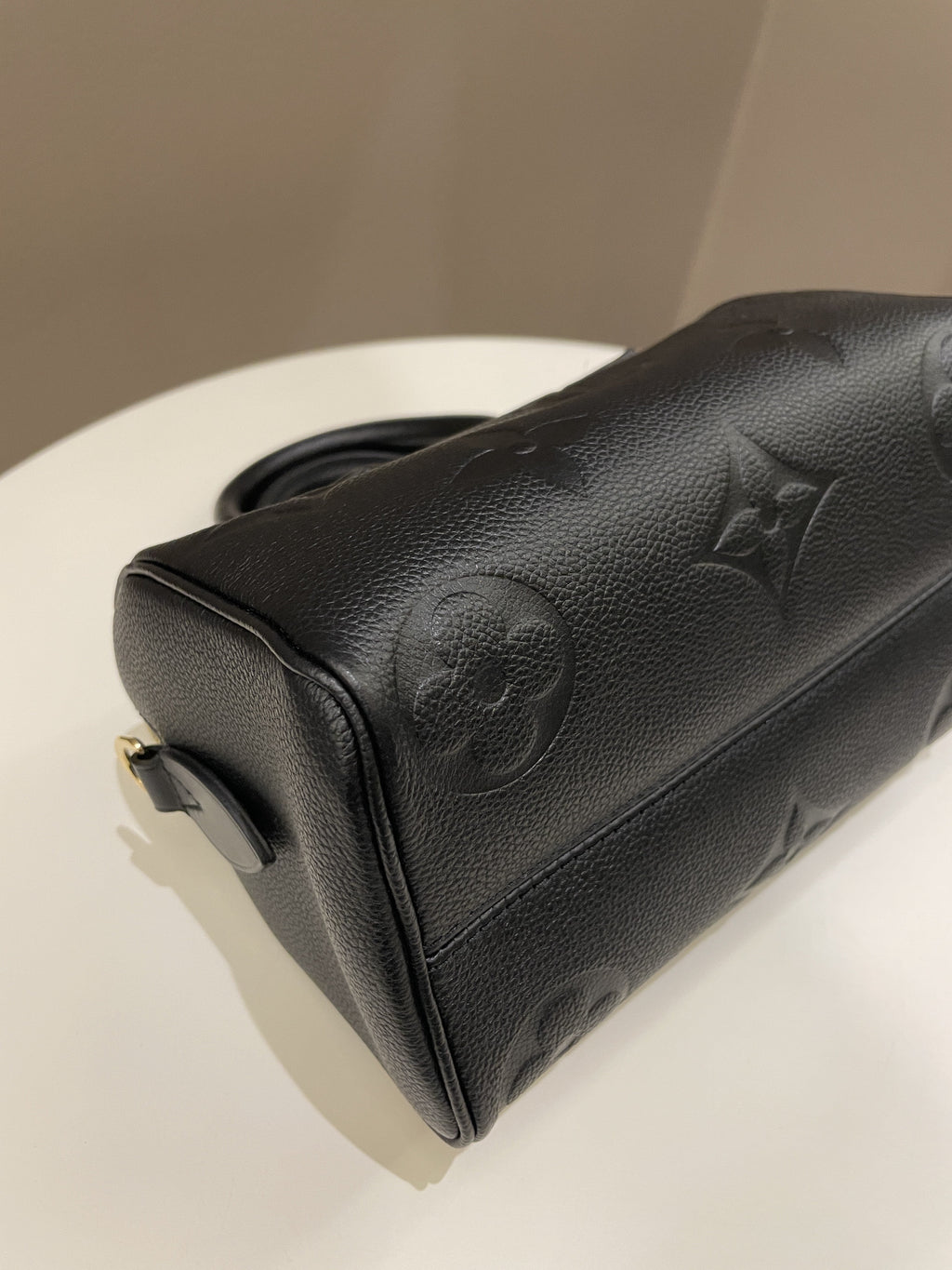 Louis Vuitton Speedy BandouliÃƒÆ’Ã‚Â¨re 20 Black Monogram Empreinte