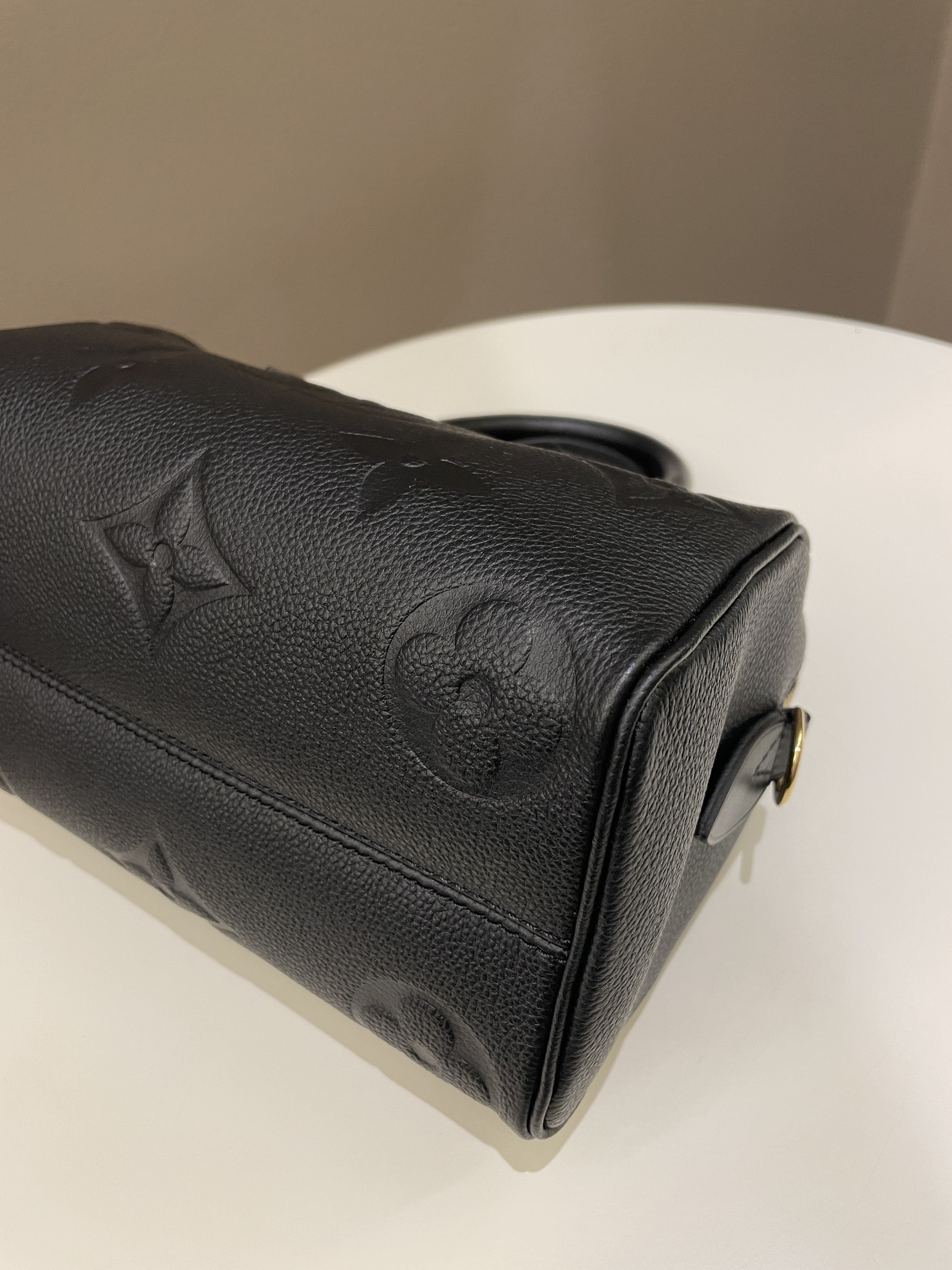 Louis Vuitton Speedy BandouliÃƒÆ’Ã‚Â¨re 20 Black Monogram Empreinte