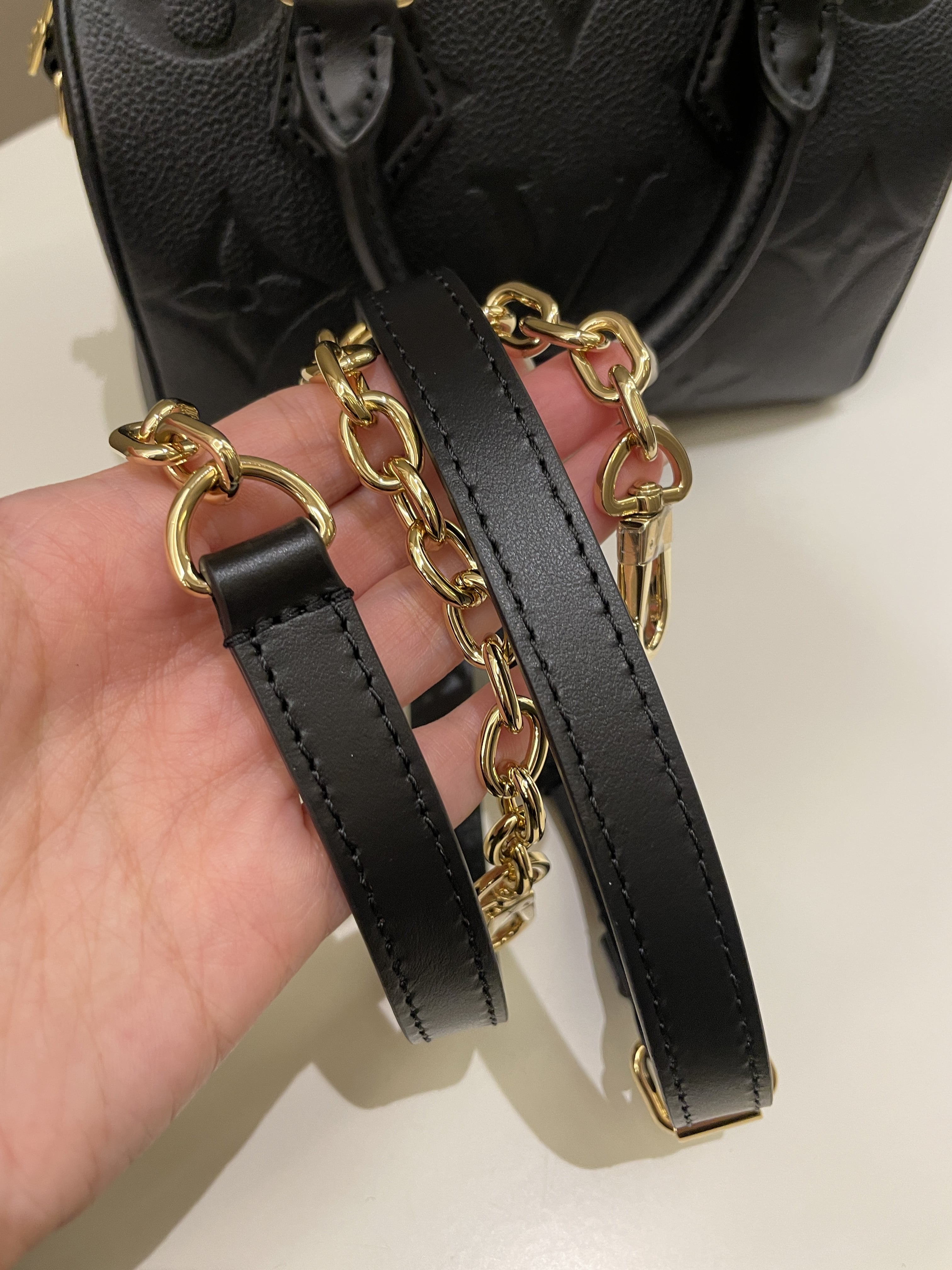 Louis Vuitton Speedy BandouliÃƒÆ’Ã‚Â¨re 20 Black Monogram Empreinte