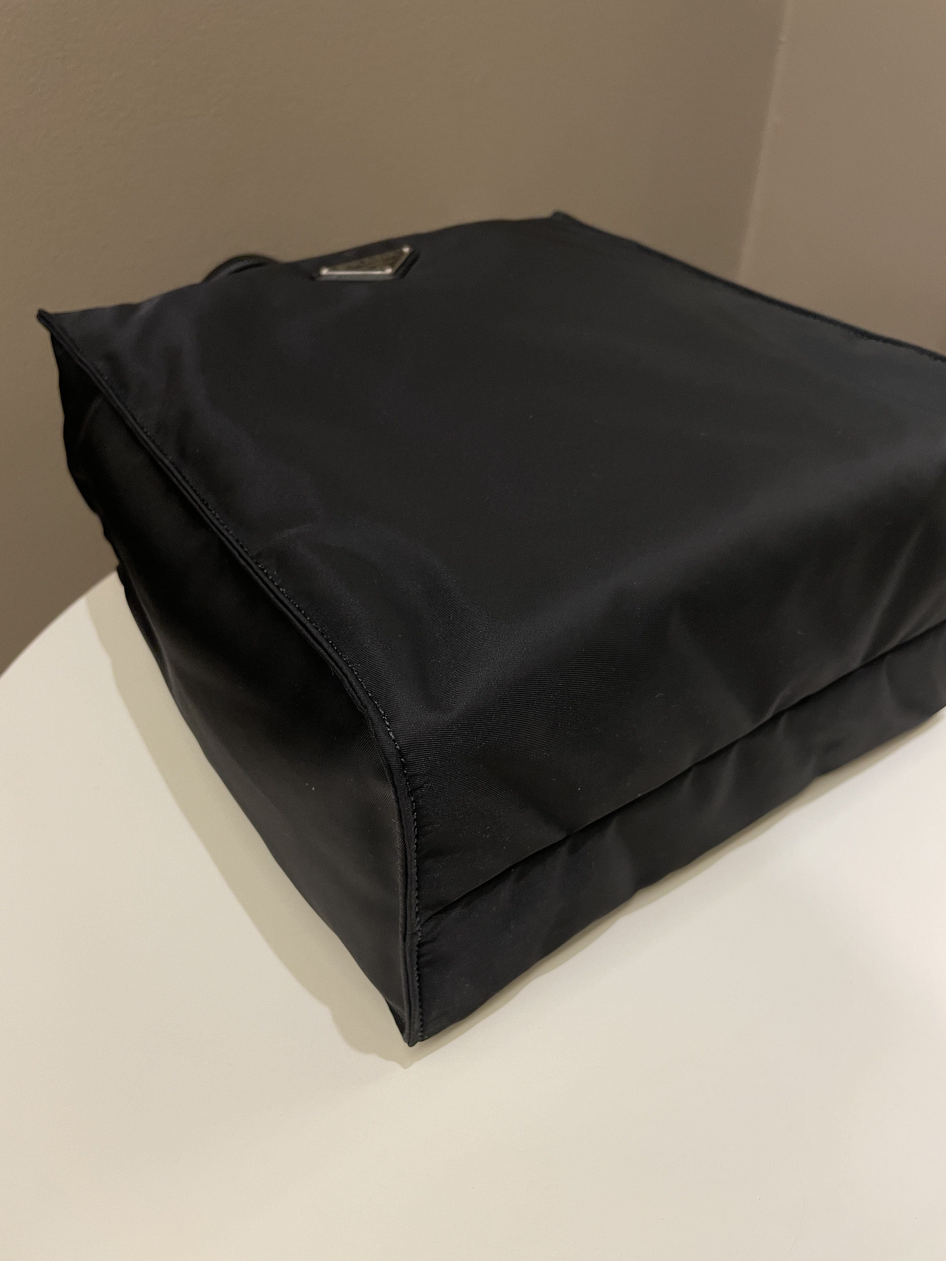 Prada Padded Two Way Shopper Tote Black Nylon
