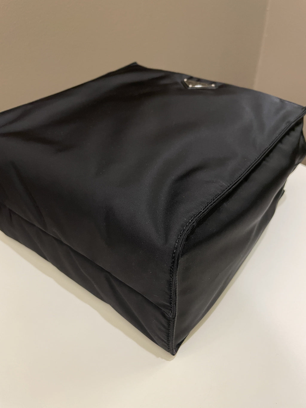 Prada Padded Two Way Shopper Tote Black Nylon