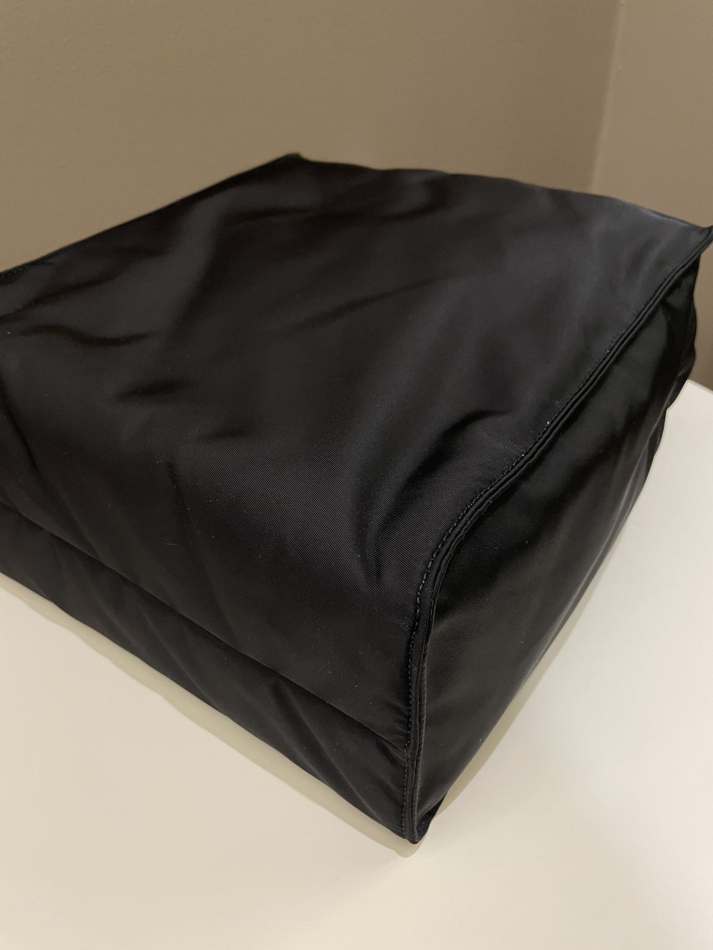 Prada Padded Two Way Shopper Tote Black Nylon