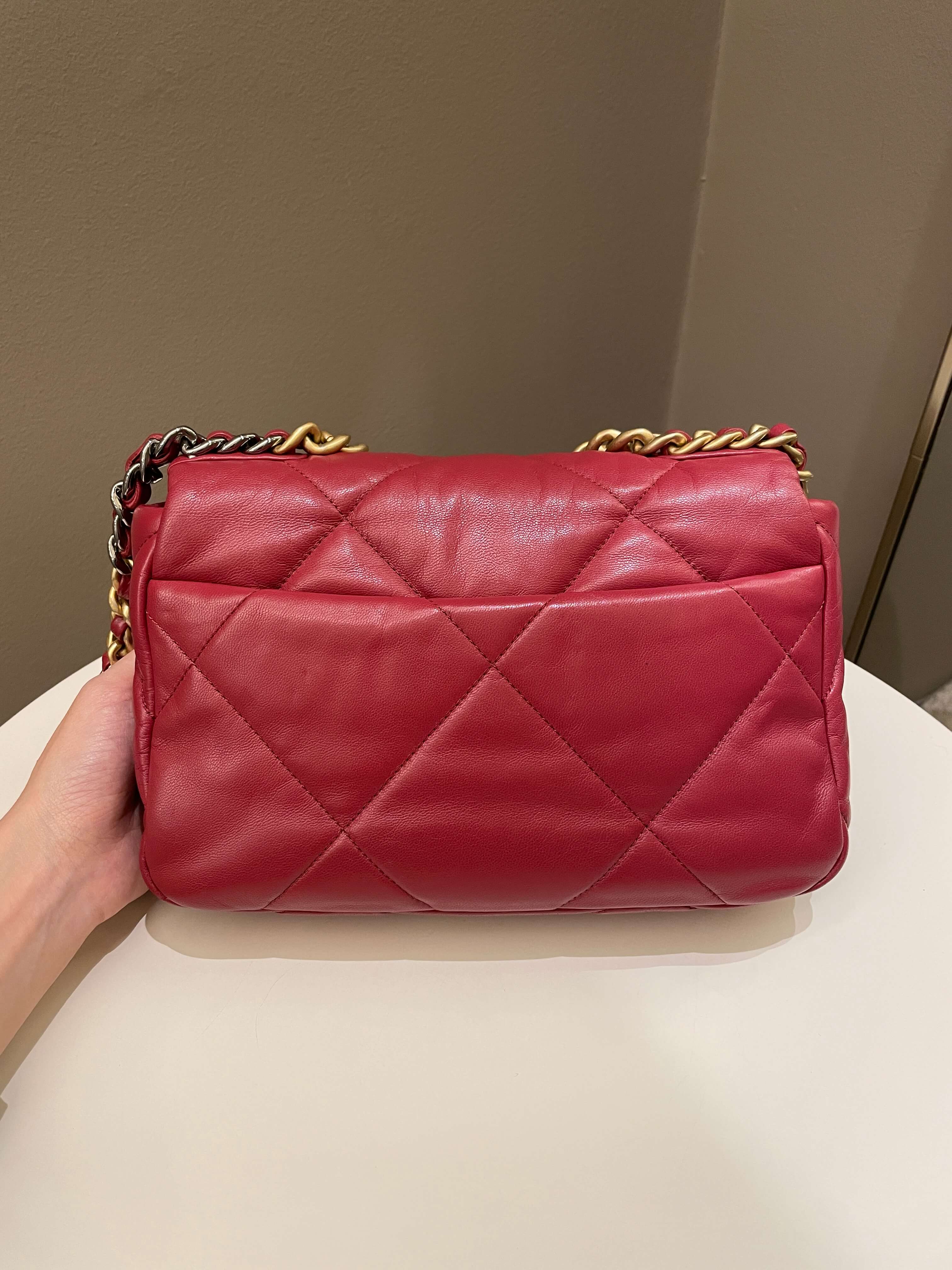 Chanel 19 Flap Bag Dark Red