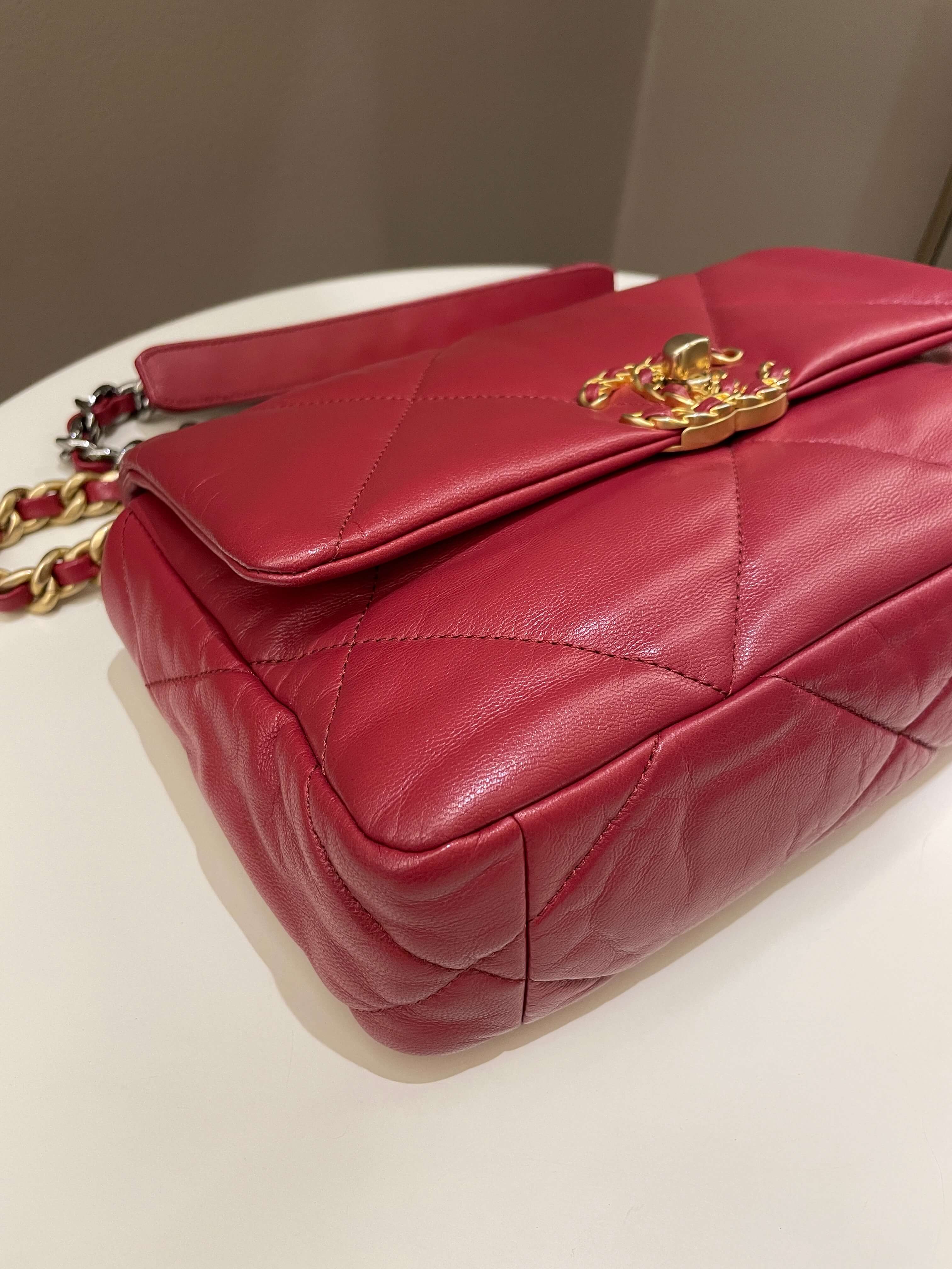 Chanel 19 Flap Bag Dark Red