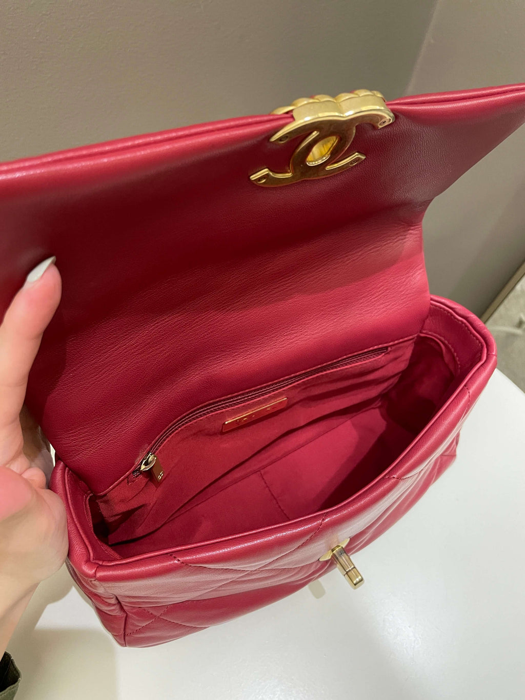 Chanel 19 Flap Bag Dark Red