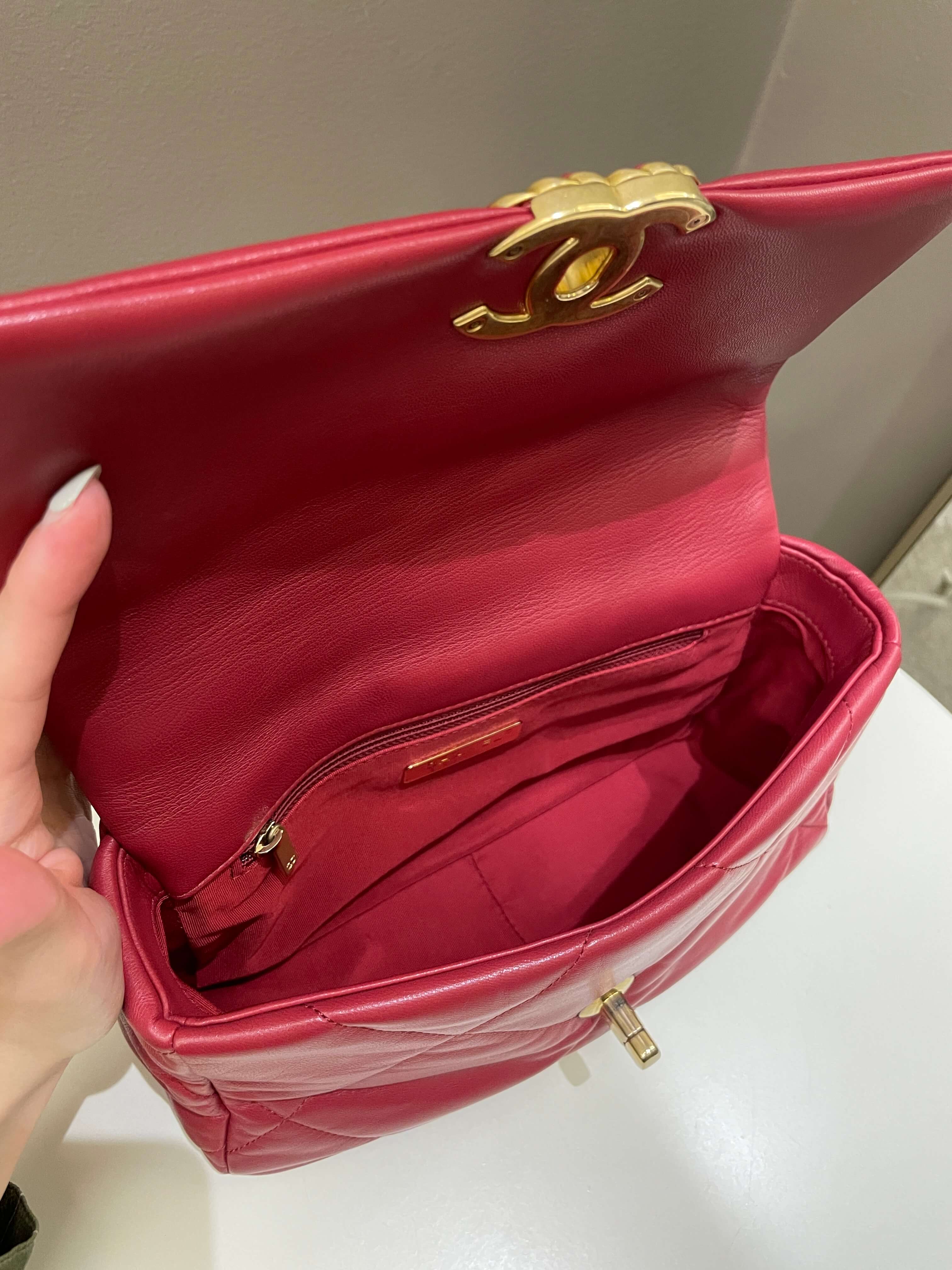 Chanel 19 Flap Bag Dark Red
