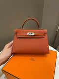 Hermes Mini Kelly 20 Cuivre ChÃƒÆ’Ã‚Â¨vre / Rose Mexico