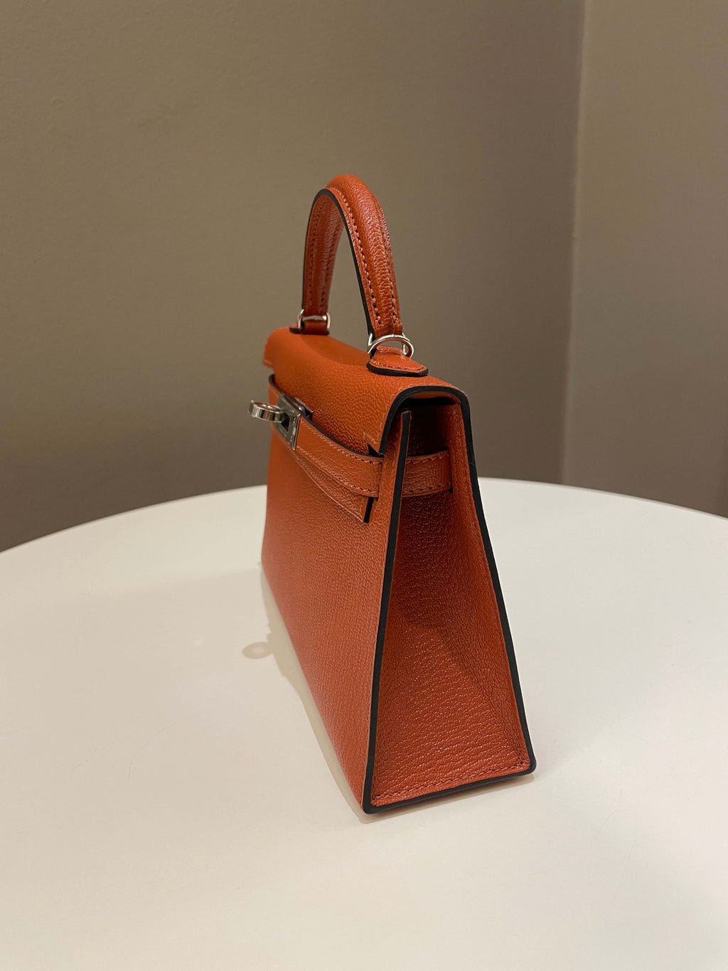 Hermes Mini Kelly 20 Cuivre ChÃƒÆ’Ã‚Â¨vre / Rose Mexico