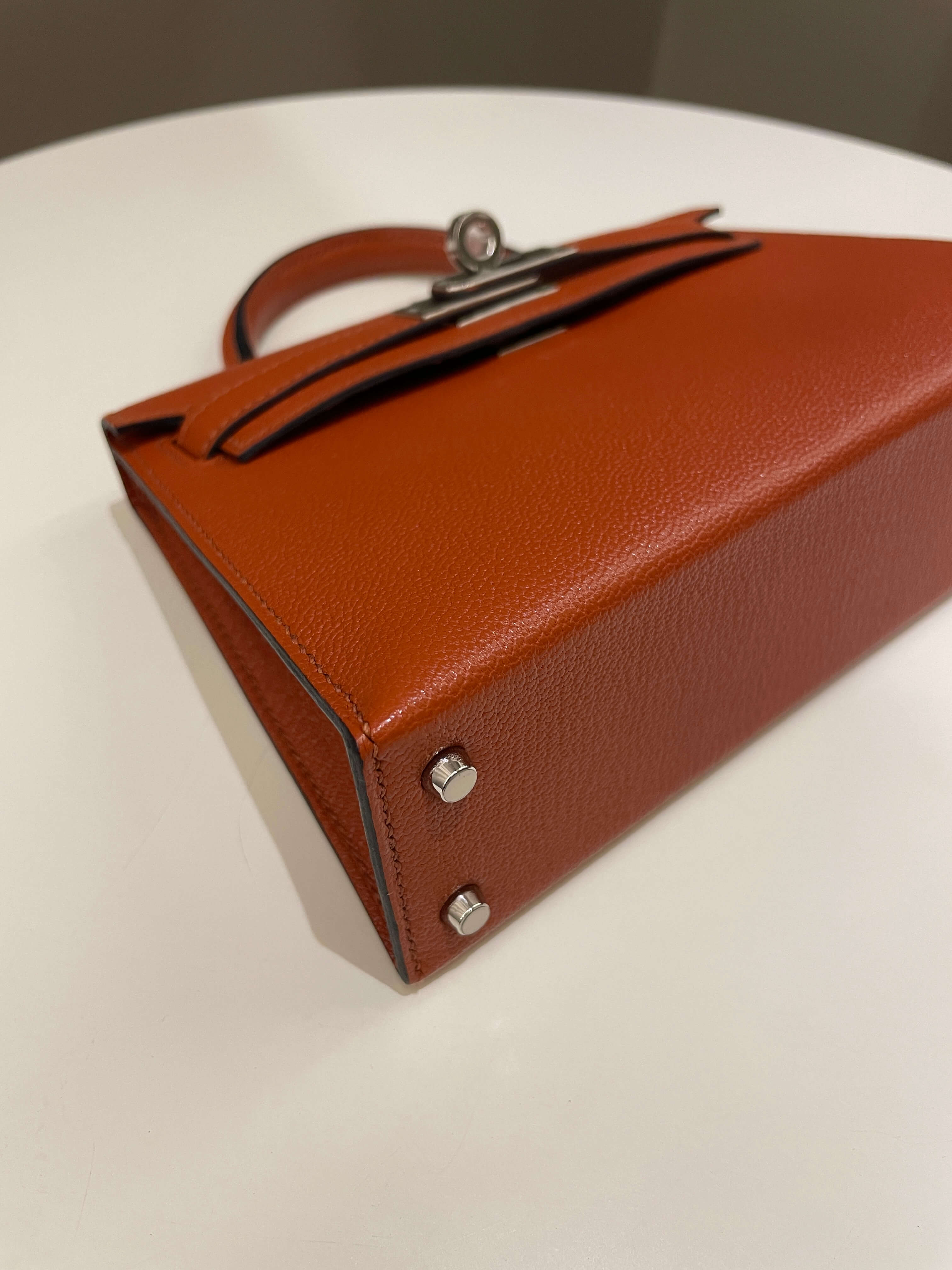 Hermes Mini Kelly 20 Cuivre ChÃƒÆ’Ã‚Â¨vre / Rose Mexico
