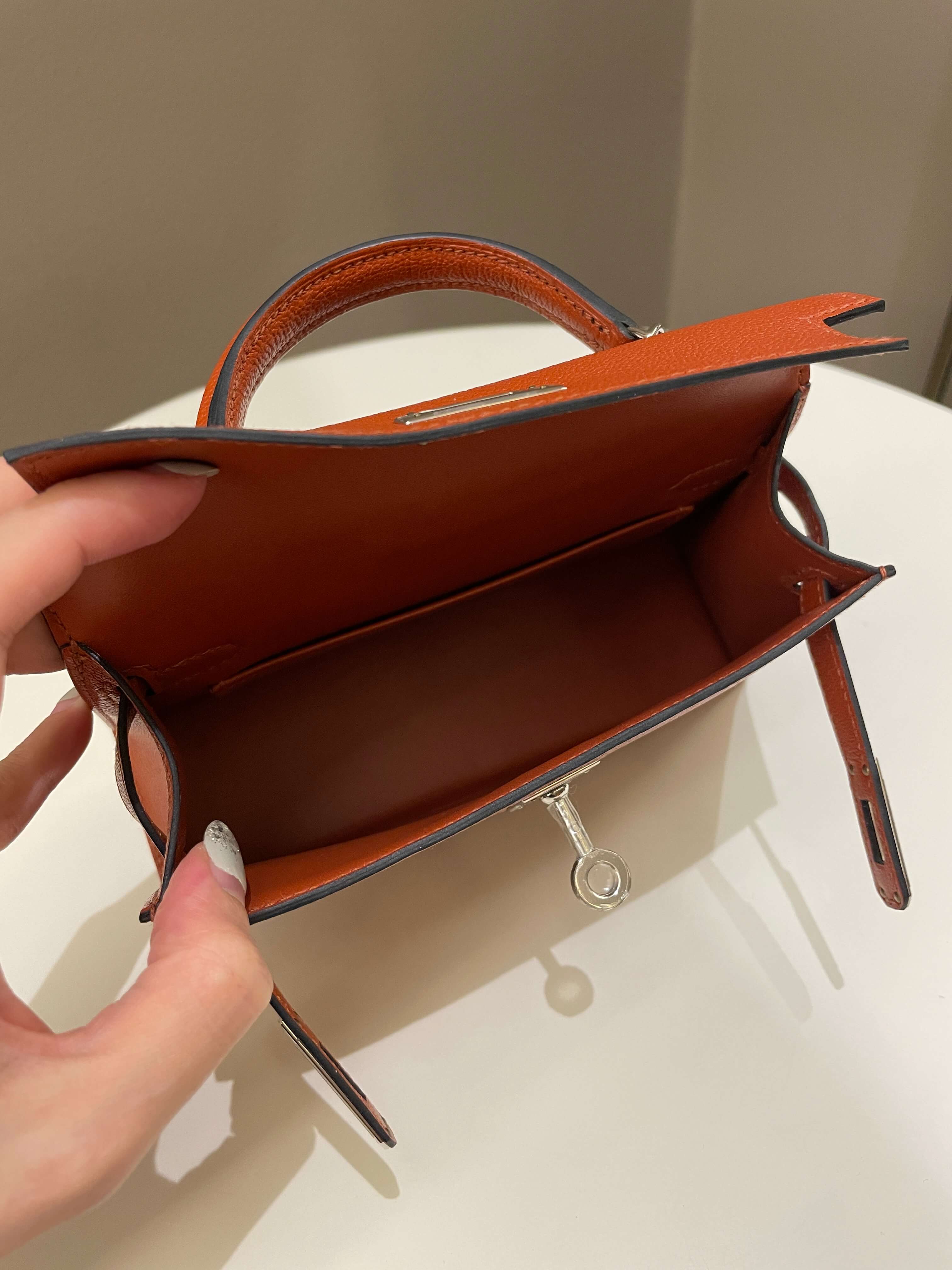 Hermes Mini Kelly 20 Cuivre ChÃƒÆ’Ã‚Â¨vre / Rose Mexico