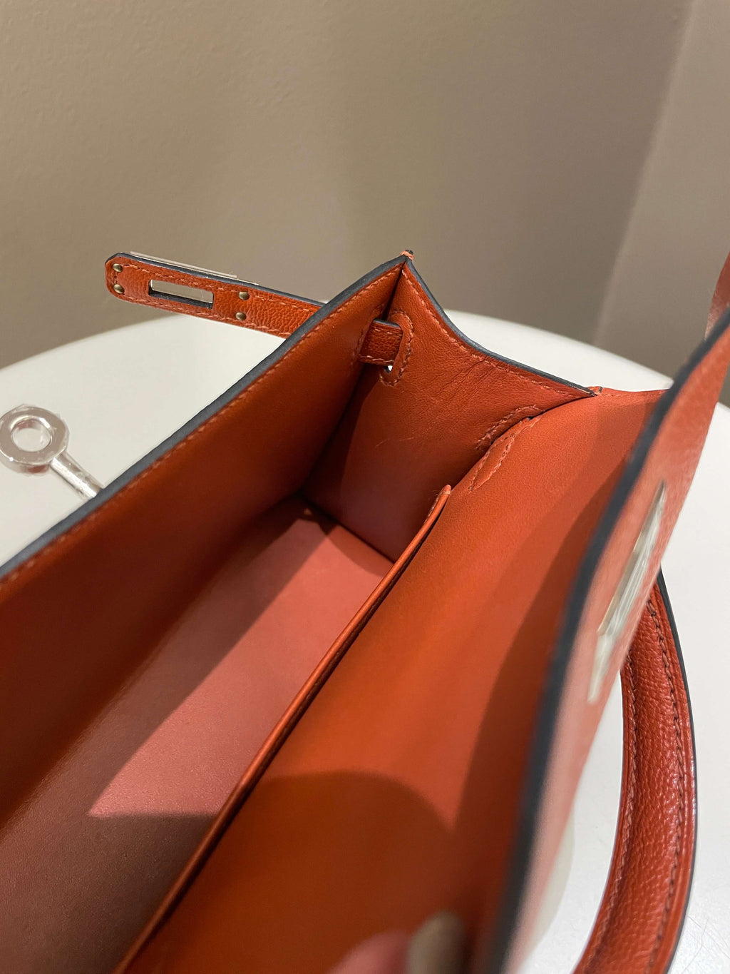 Hermes Mini Kelly 20 Cuivre ChÃƒÆ’Ã‚Â¨vre / Rose Mexico
